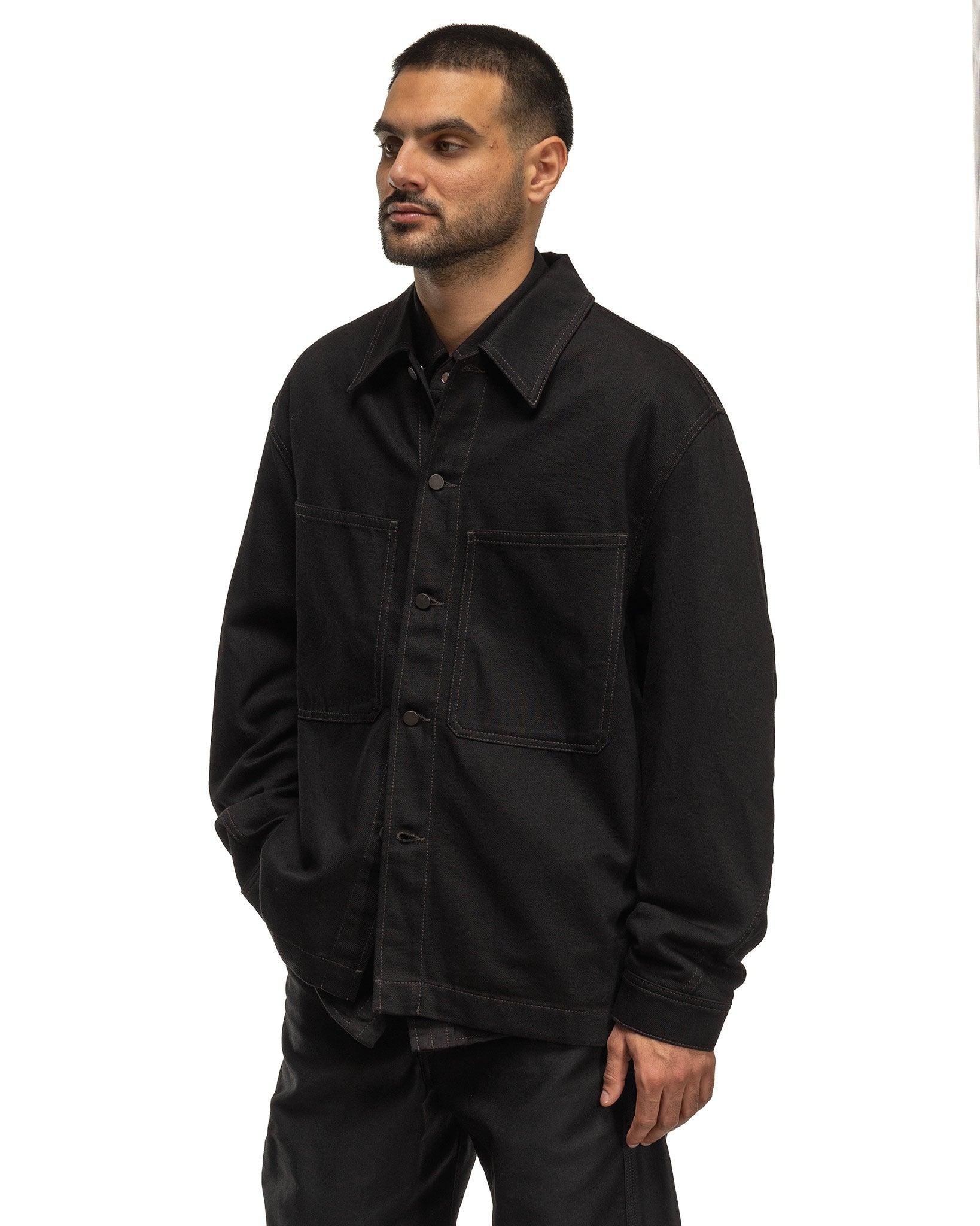 Twisted Sleeve Boxy Overshirt Black - 4