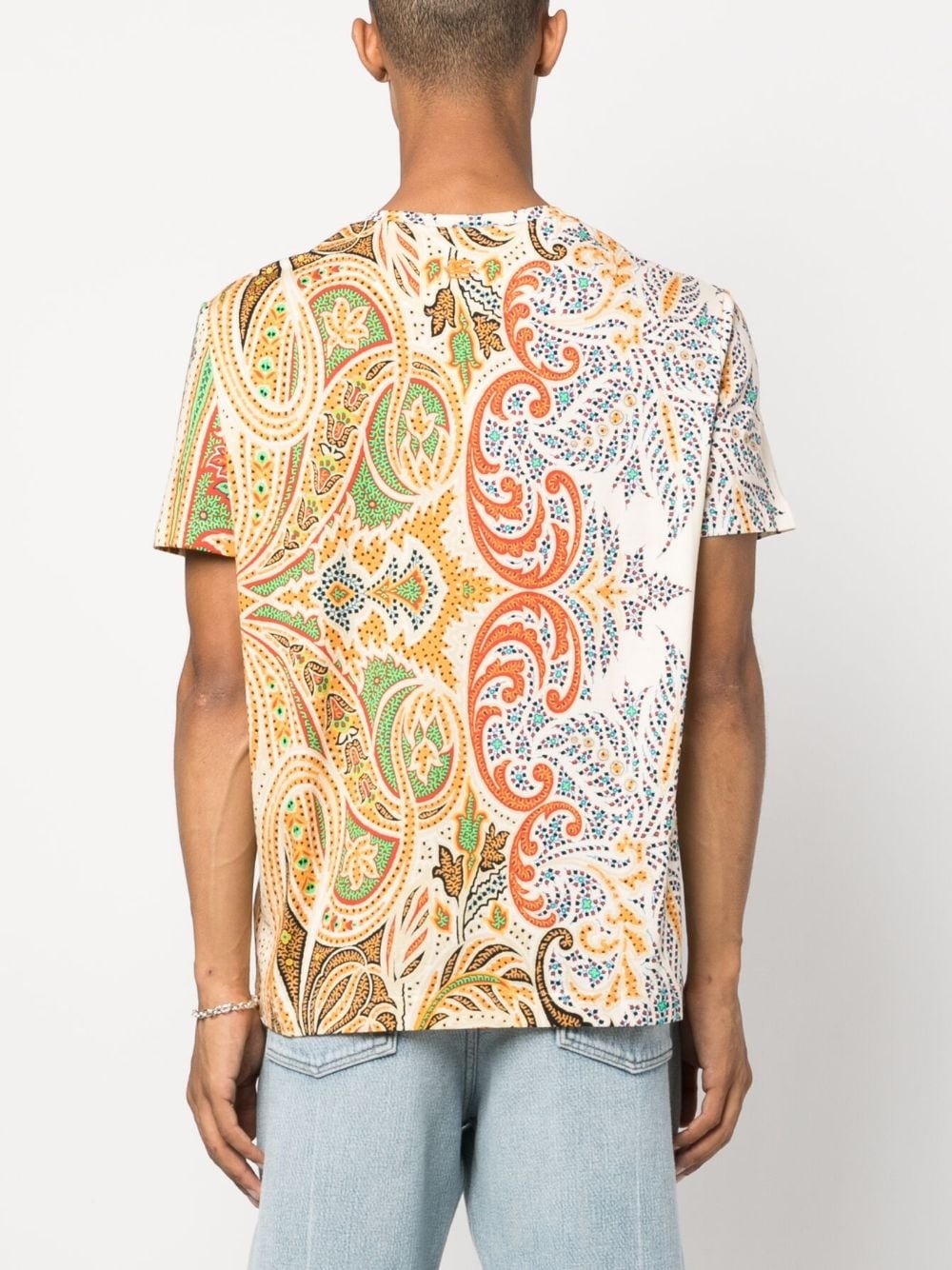 paisley-print cotton T-shirt - 4