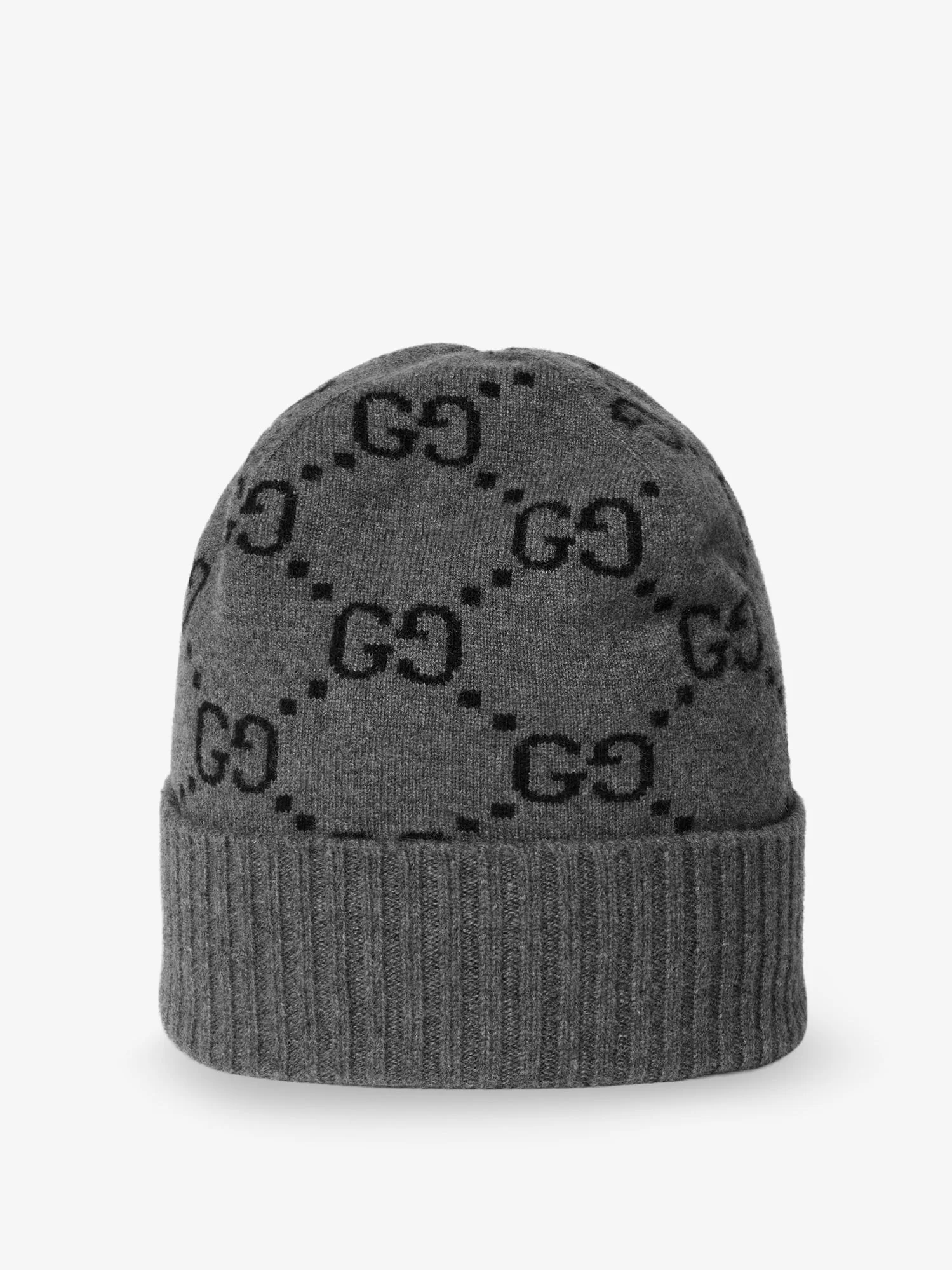 Gucci GG Cashmere Hat Grey Men - 1