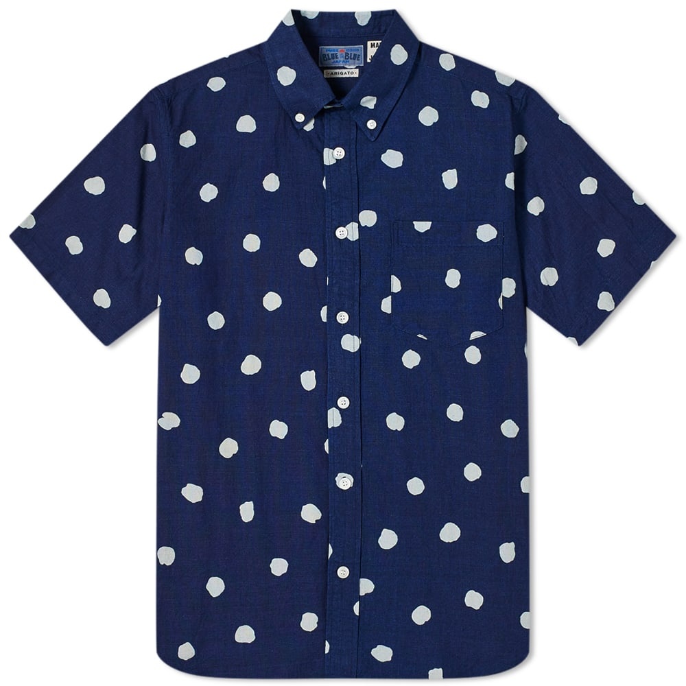 Blue Blue Japan Hand Drawn Dots Bassen Shirt - 1