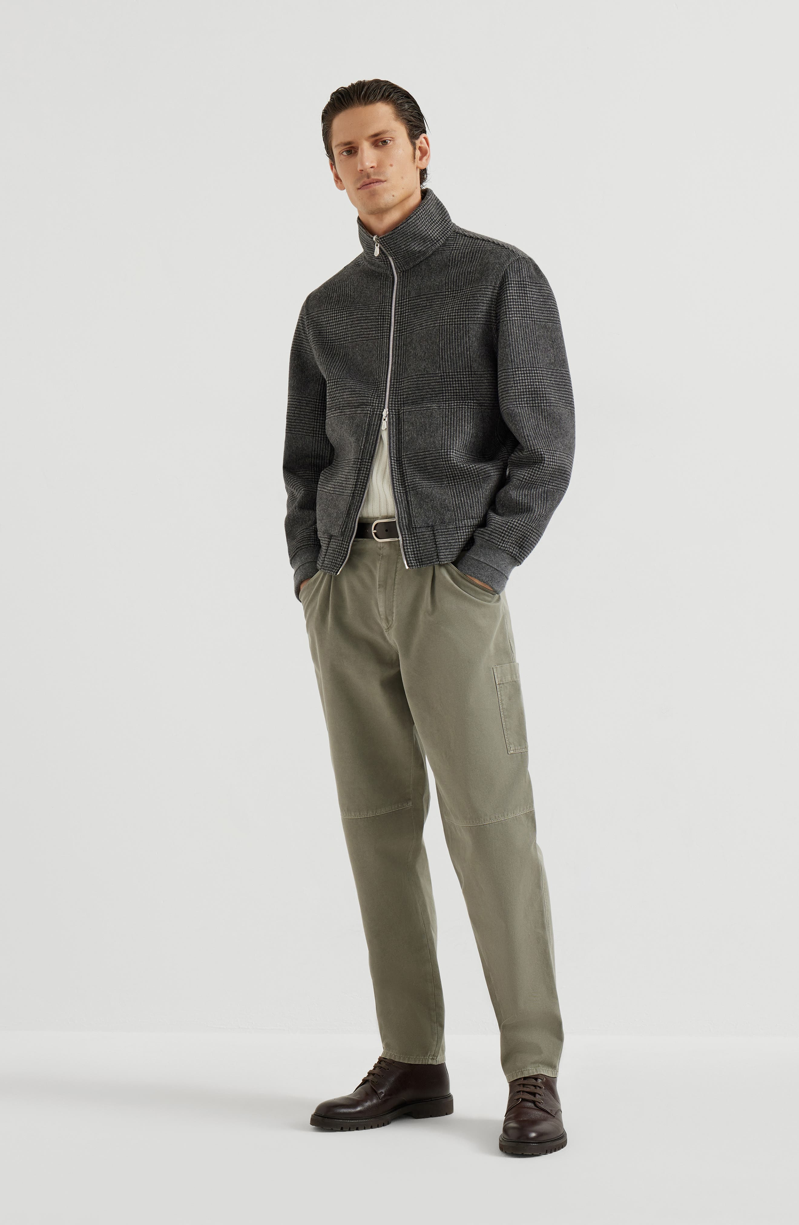 Brunello Cucinelli Ergonomic trousers in Khaki at Nordstrom - 5