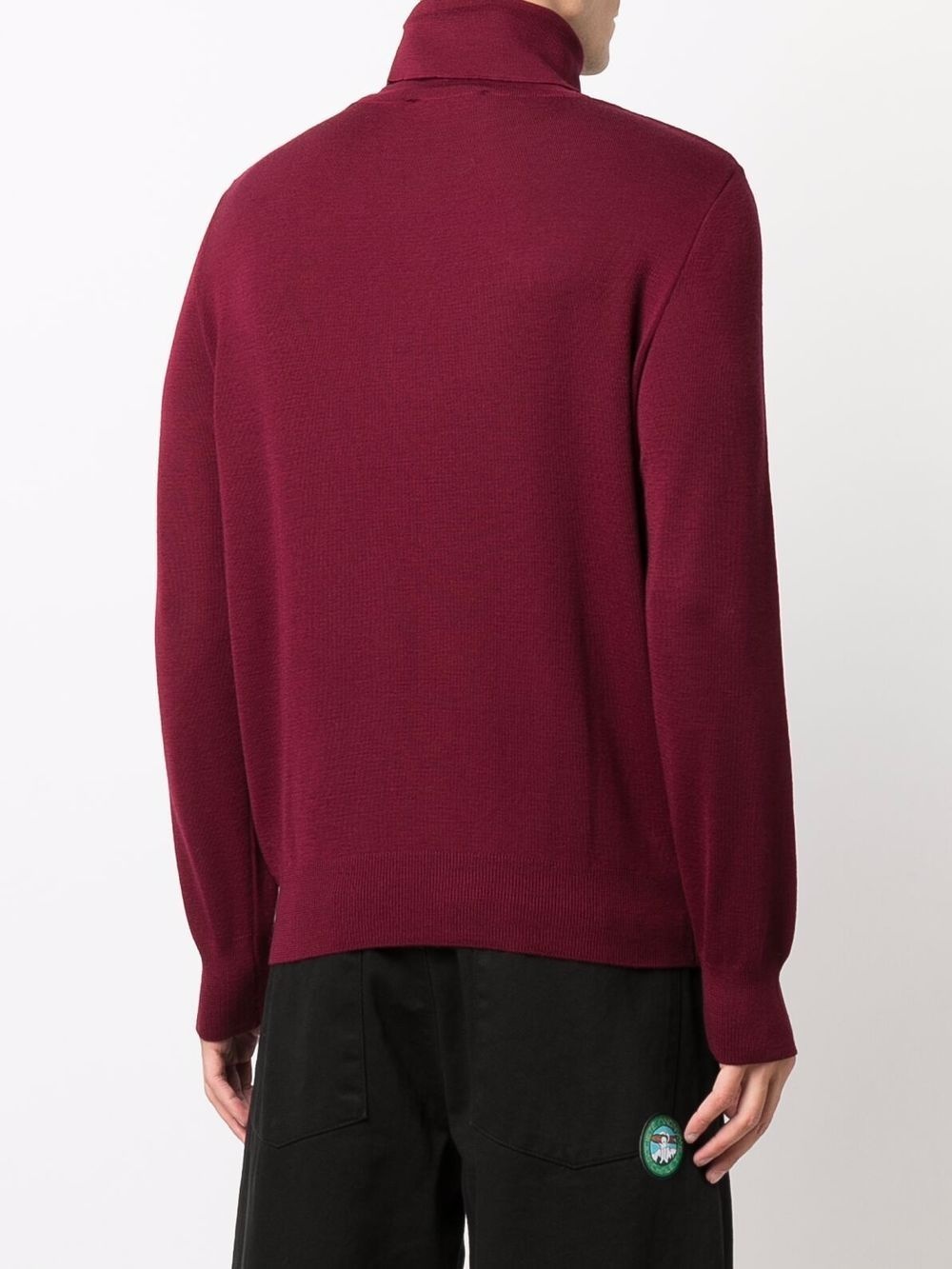 logo-patch roll-neck jumper - 4