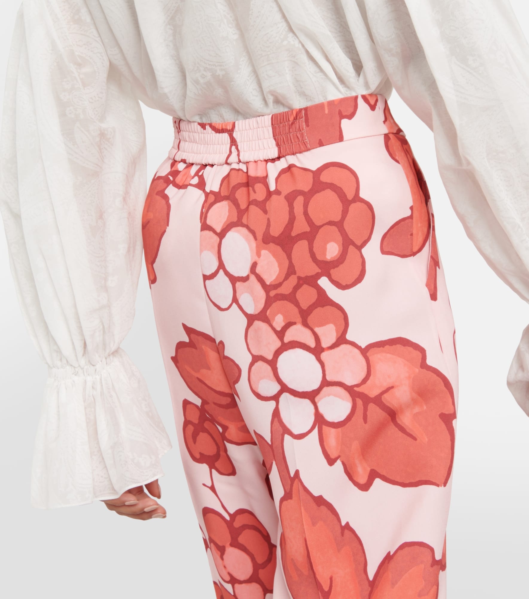 Floral high-rise pants - 6