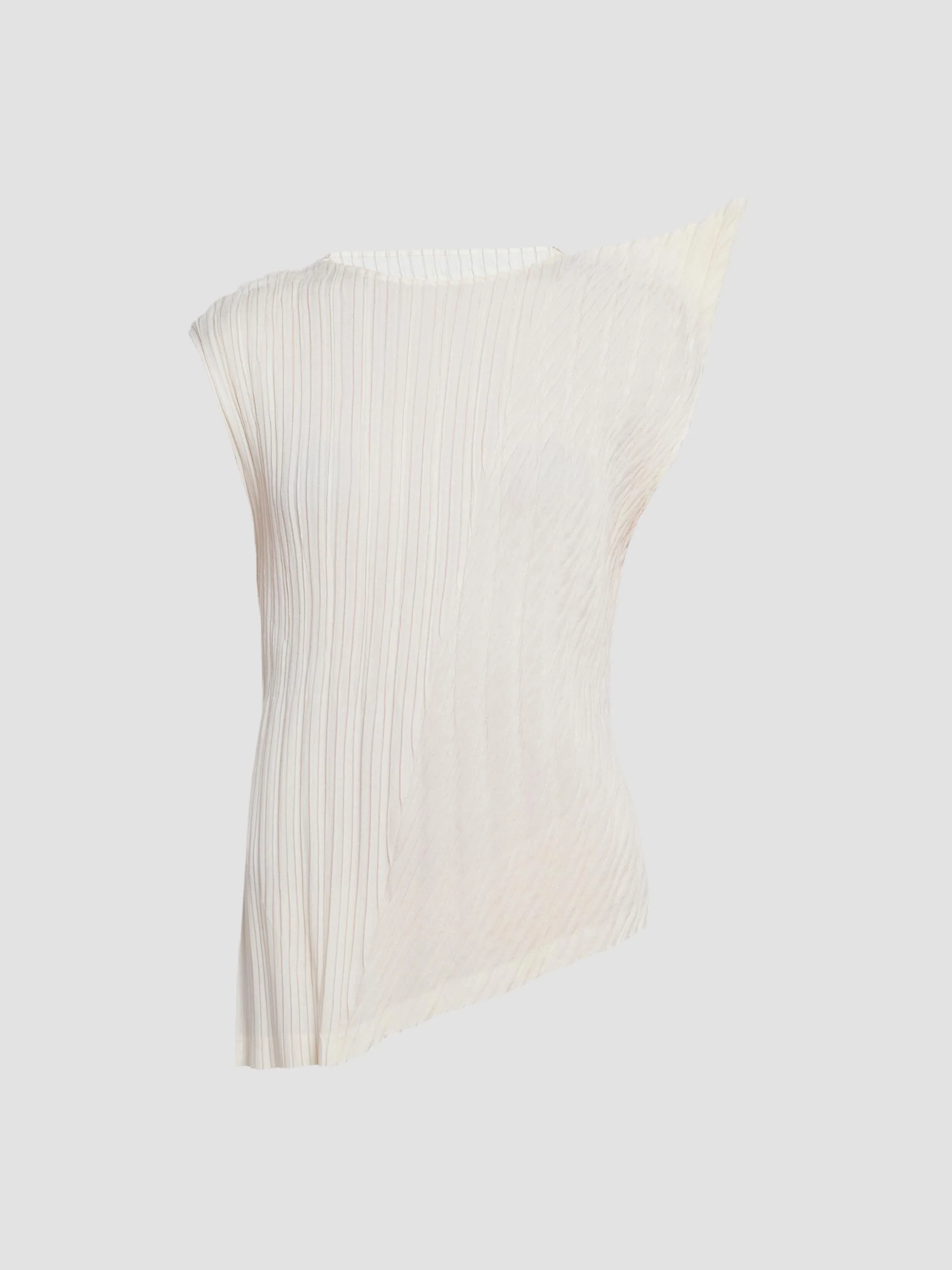Women's Unfurling Pleats Shirt - Off White - 1