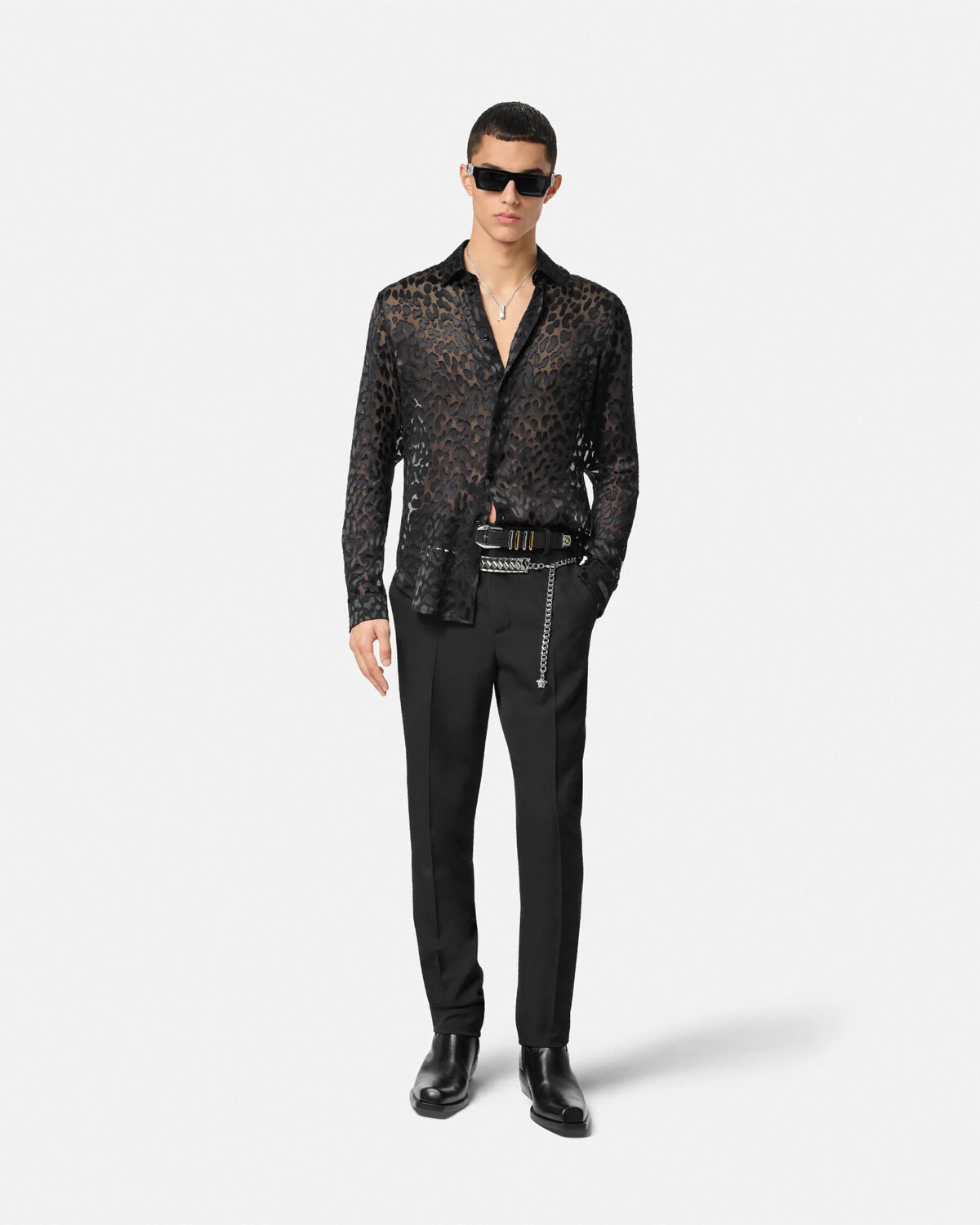 Leopard Devoré Silk-Blend Shirt - 2