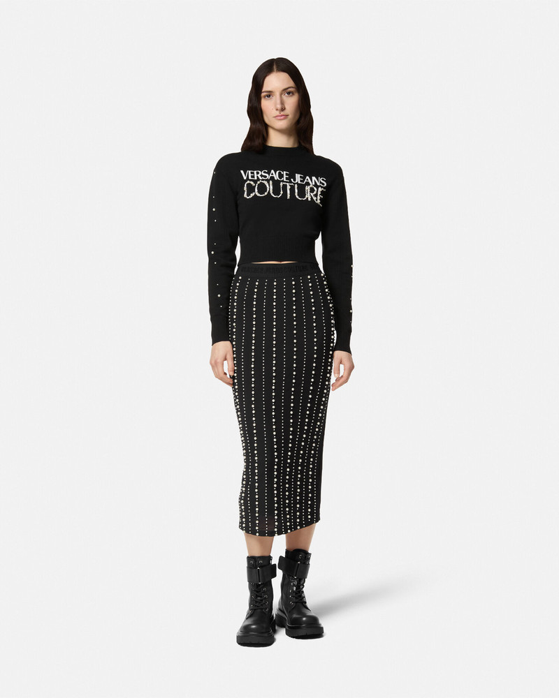 VERSACE JEANS COUTURE Embellished Logo Sweater outlook