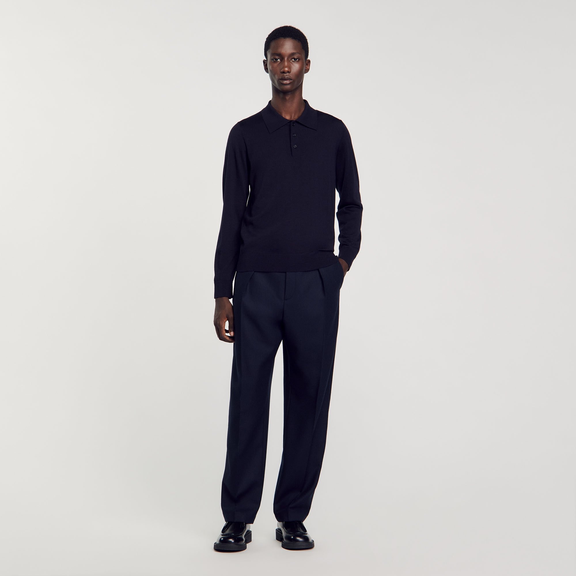 FINE KNIT POLO SHIRT - 2