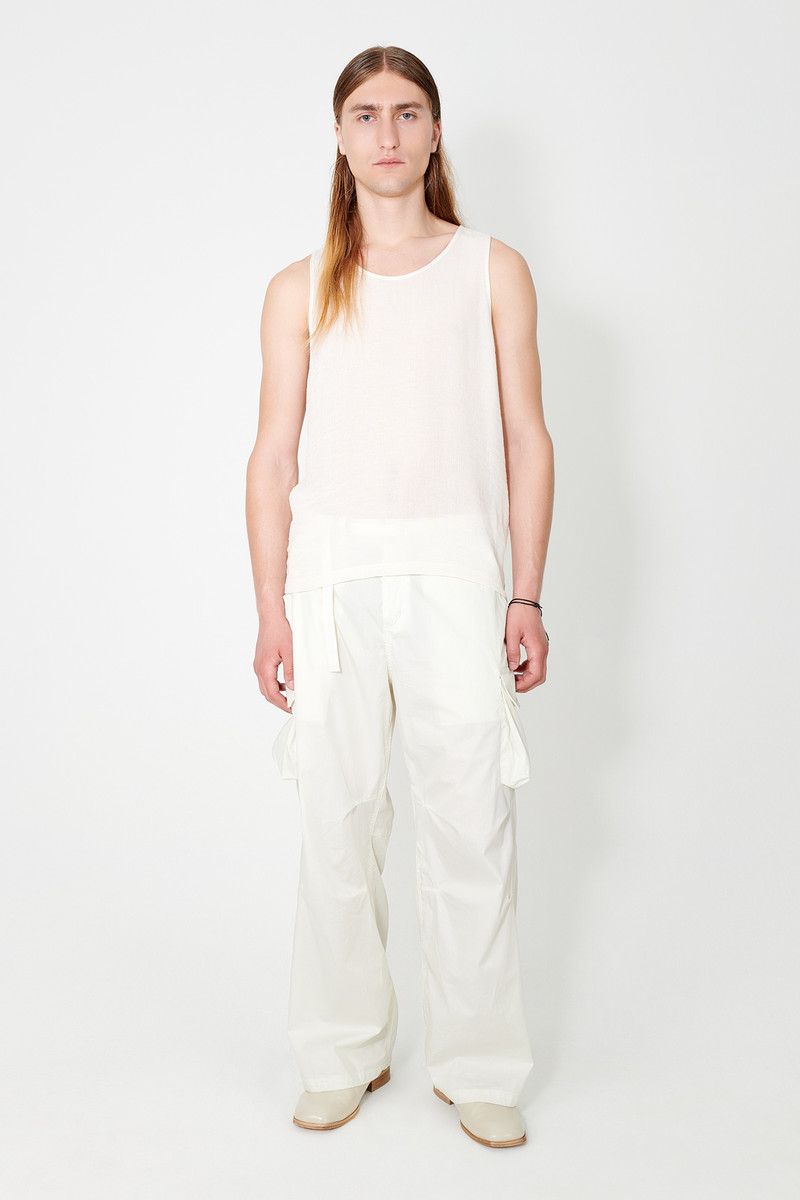 Our Legacy Singlet Almond Milk Ruffle Viscose outlook