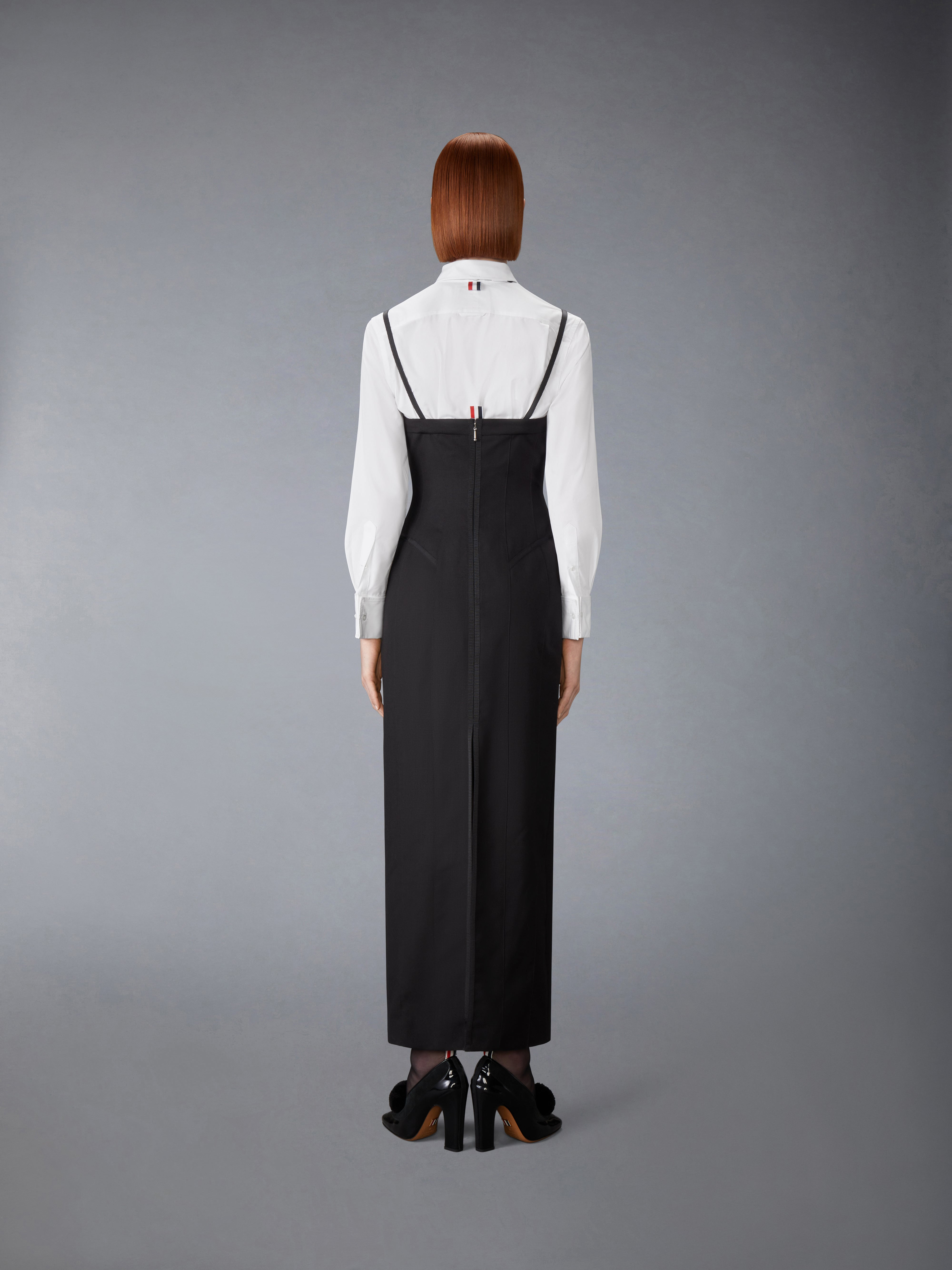2-PLY FRESCO TIPPING CORSET PENCIL DRESS - 5