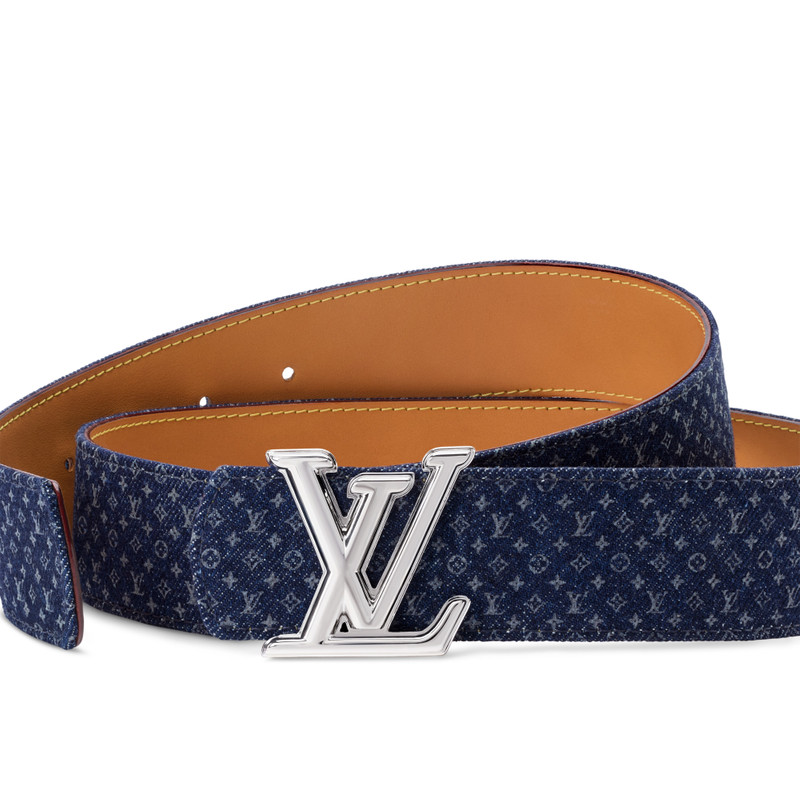 LV Dimension Monogram Reflective Denim 40mm Reversible Belt 3
