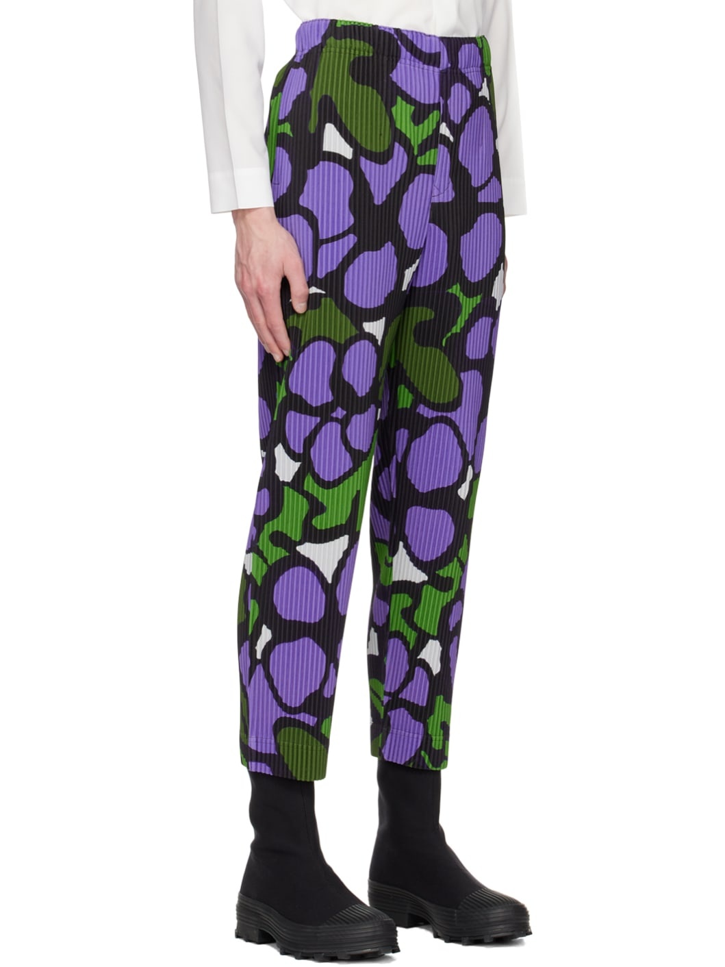 Purple Printed Trousers - 2