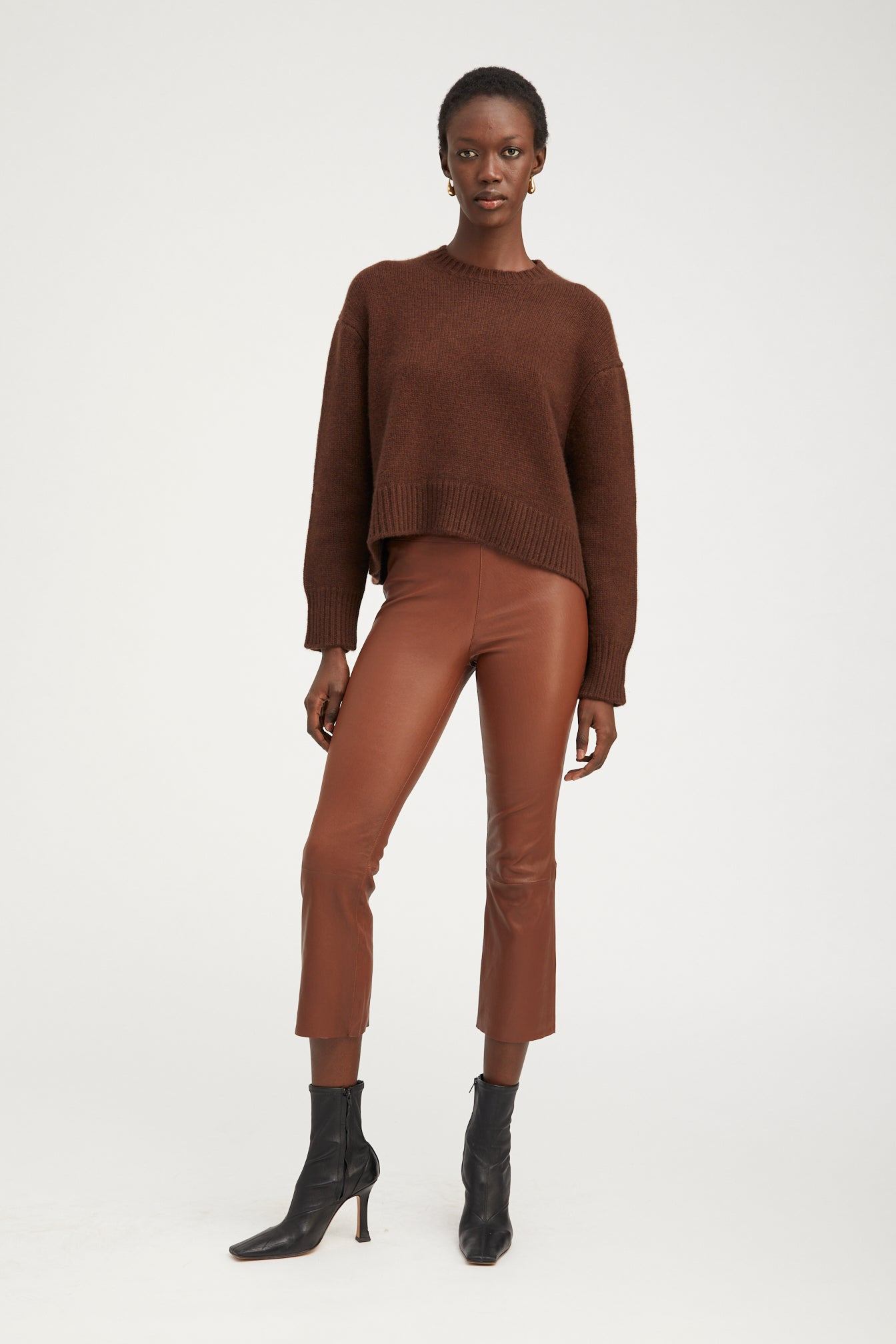 MOCHA HEAVY CASHMERE SWEATER - 6