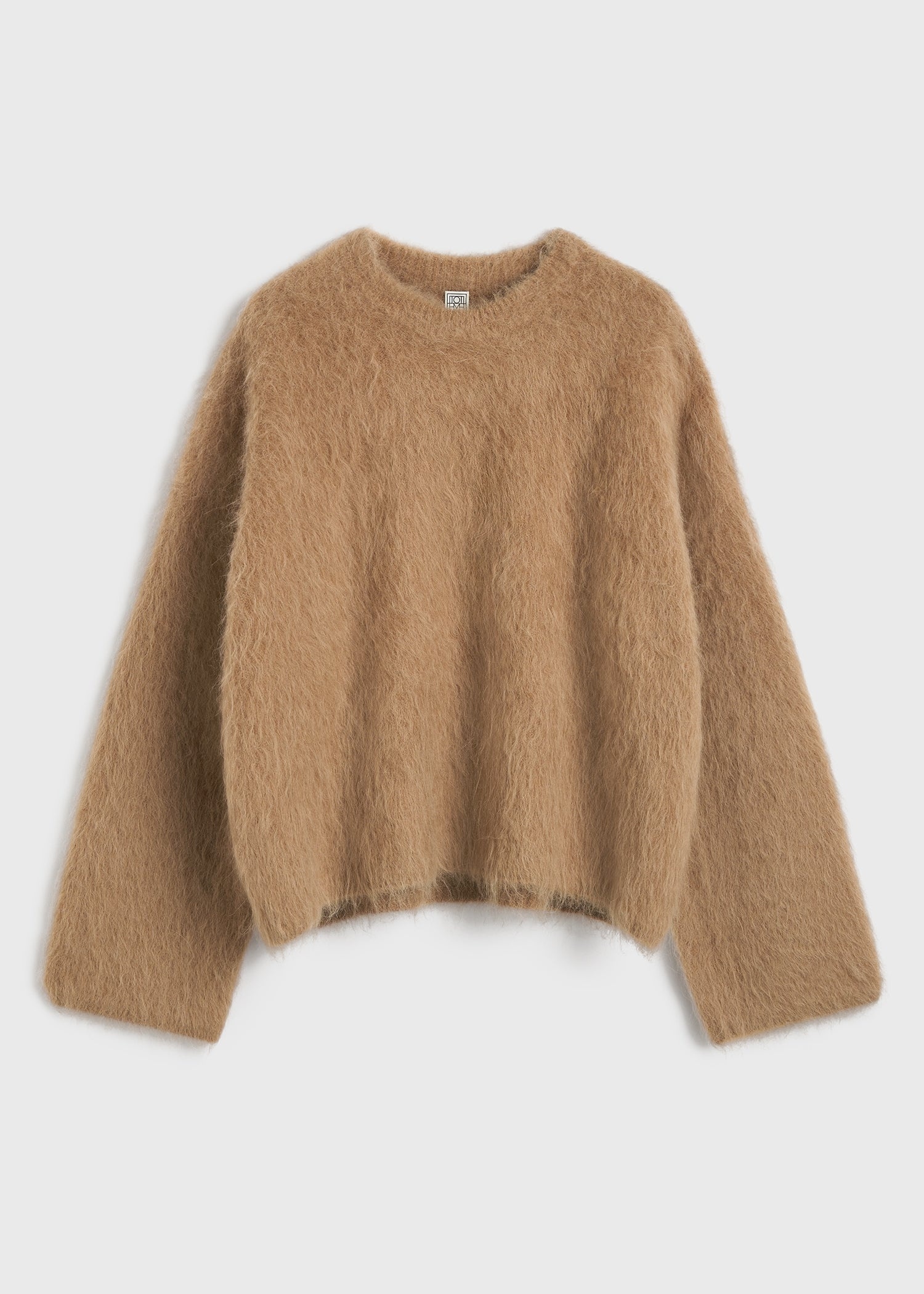 Boxy alpaca knit camel melange - 1