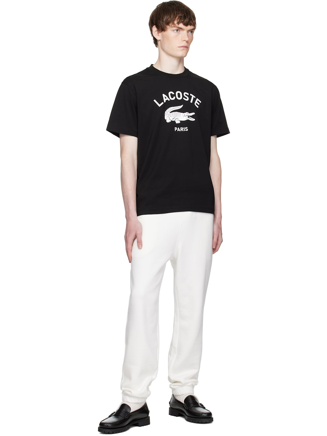 Black Signature Print Cotton T-shirt - 4