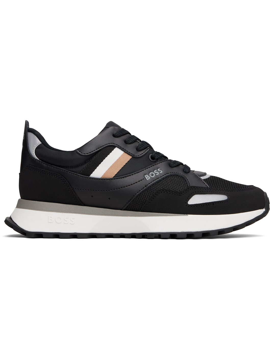 Black Running-Style Hybrid Sneakers - 1