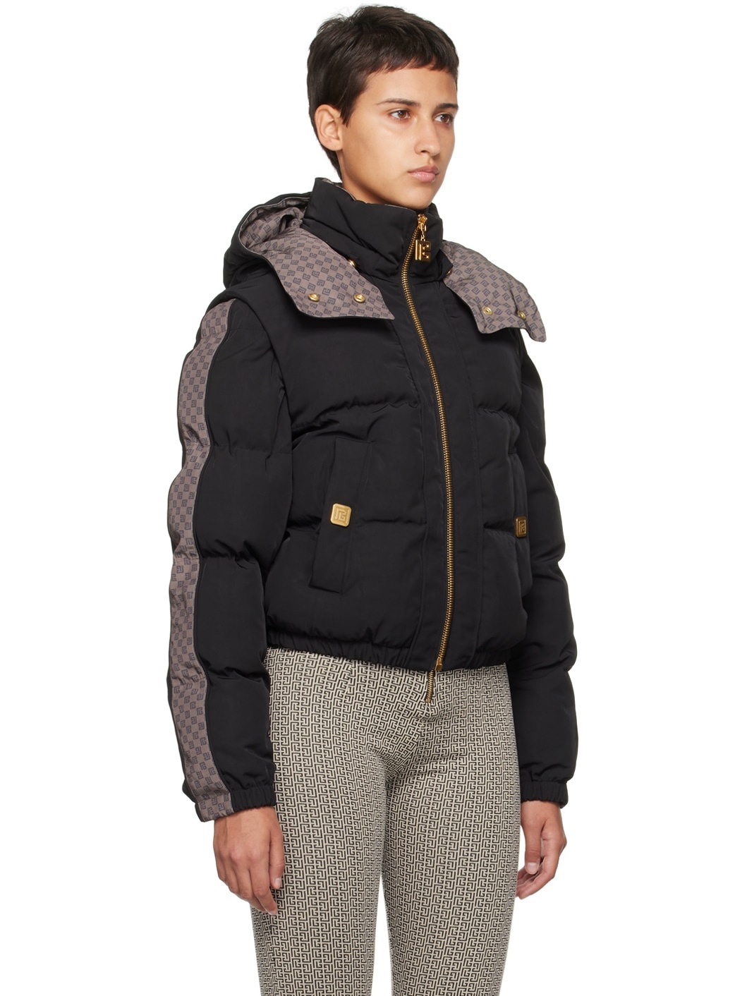 Brown Hooded Puffer Jacket - 2