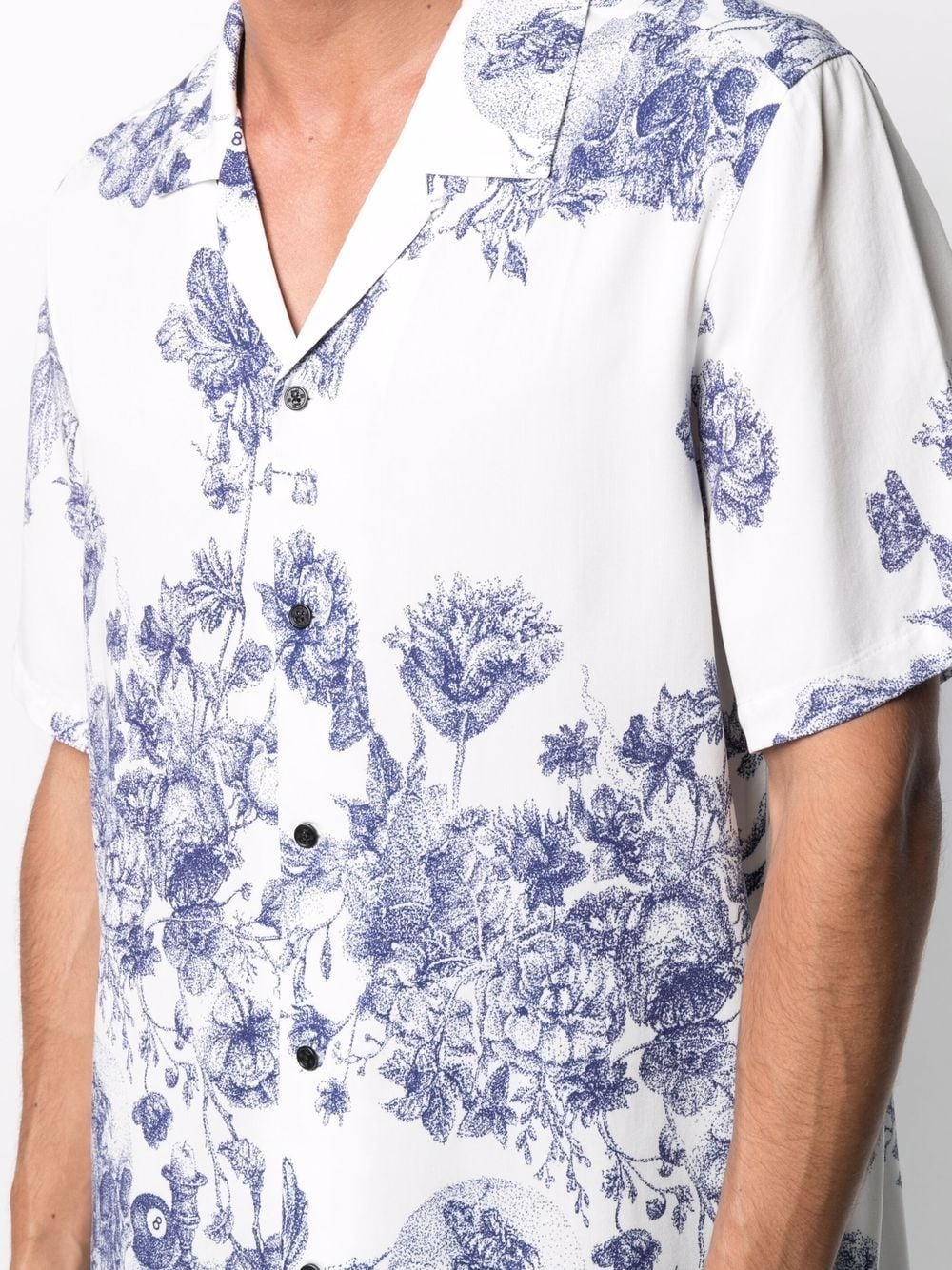 floral-print short-sleeved shirt - 5