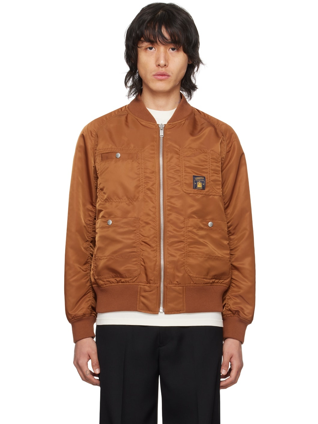 Tan Raglan Bomber Jacket - 1