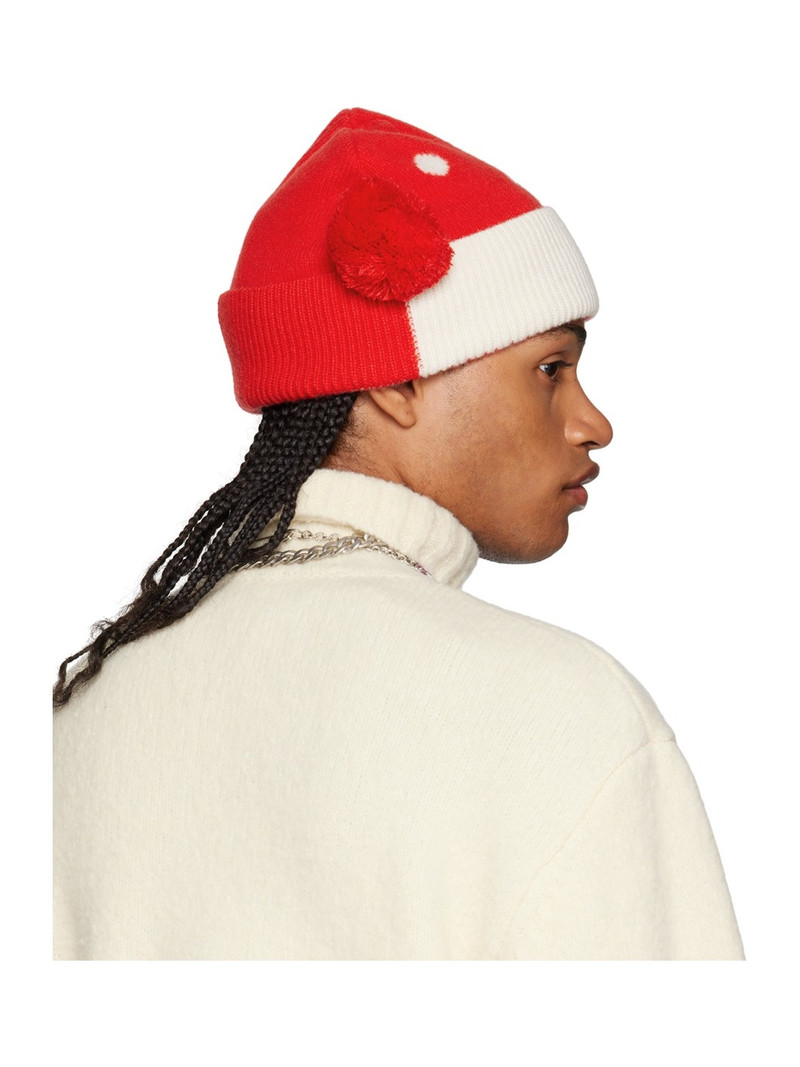 Red & Off-White Walter Beanie 3