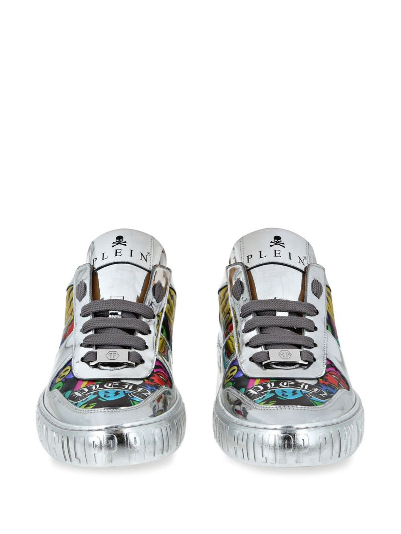mirrored-leather sneakers 4