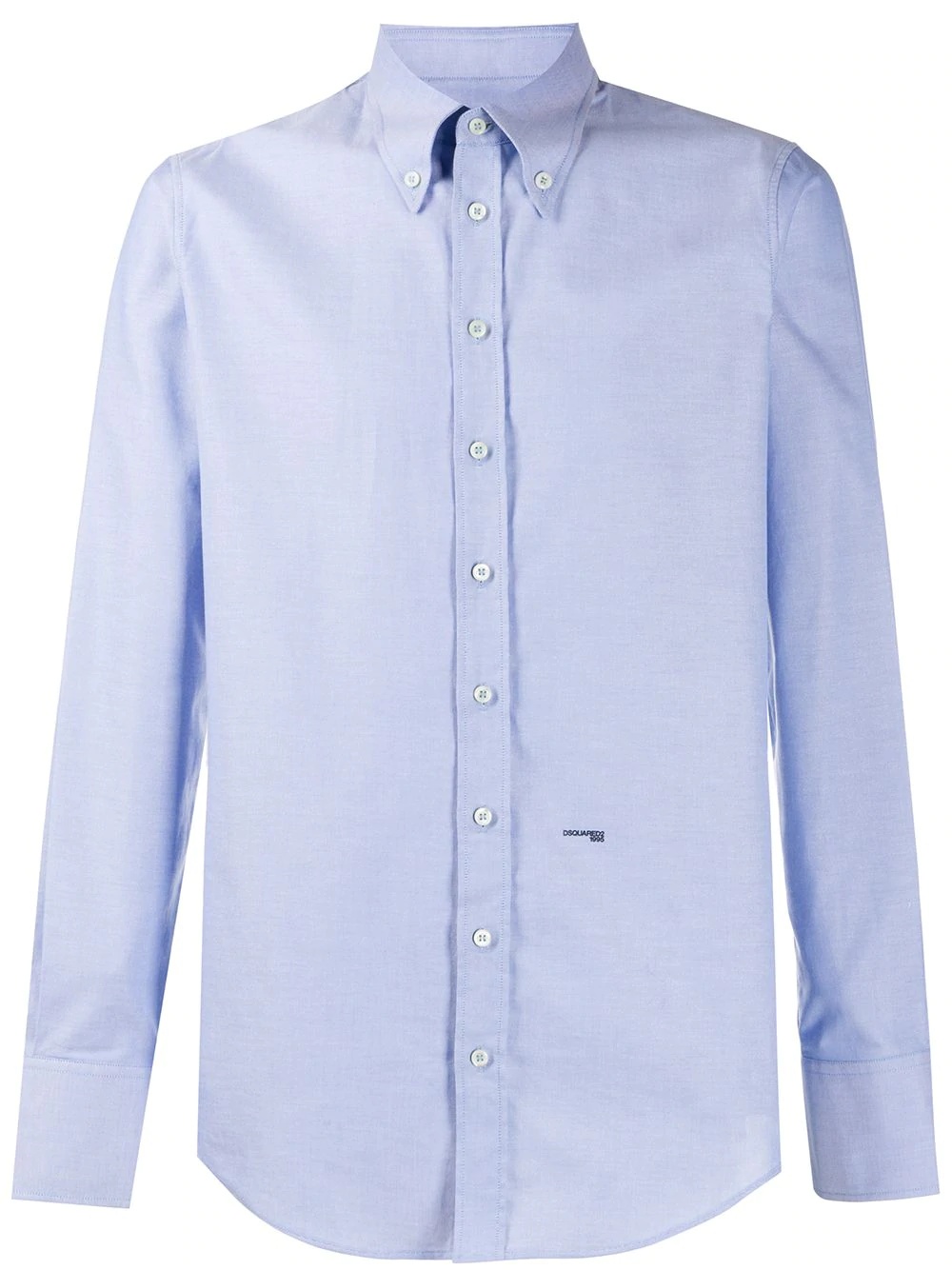 logo-embroidered button-down shirt - 1