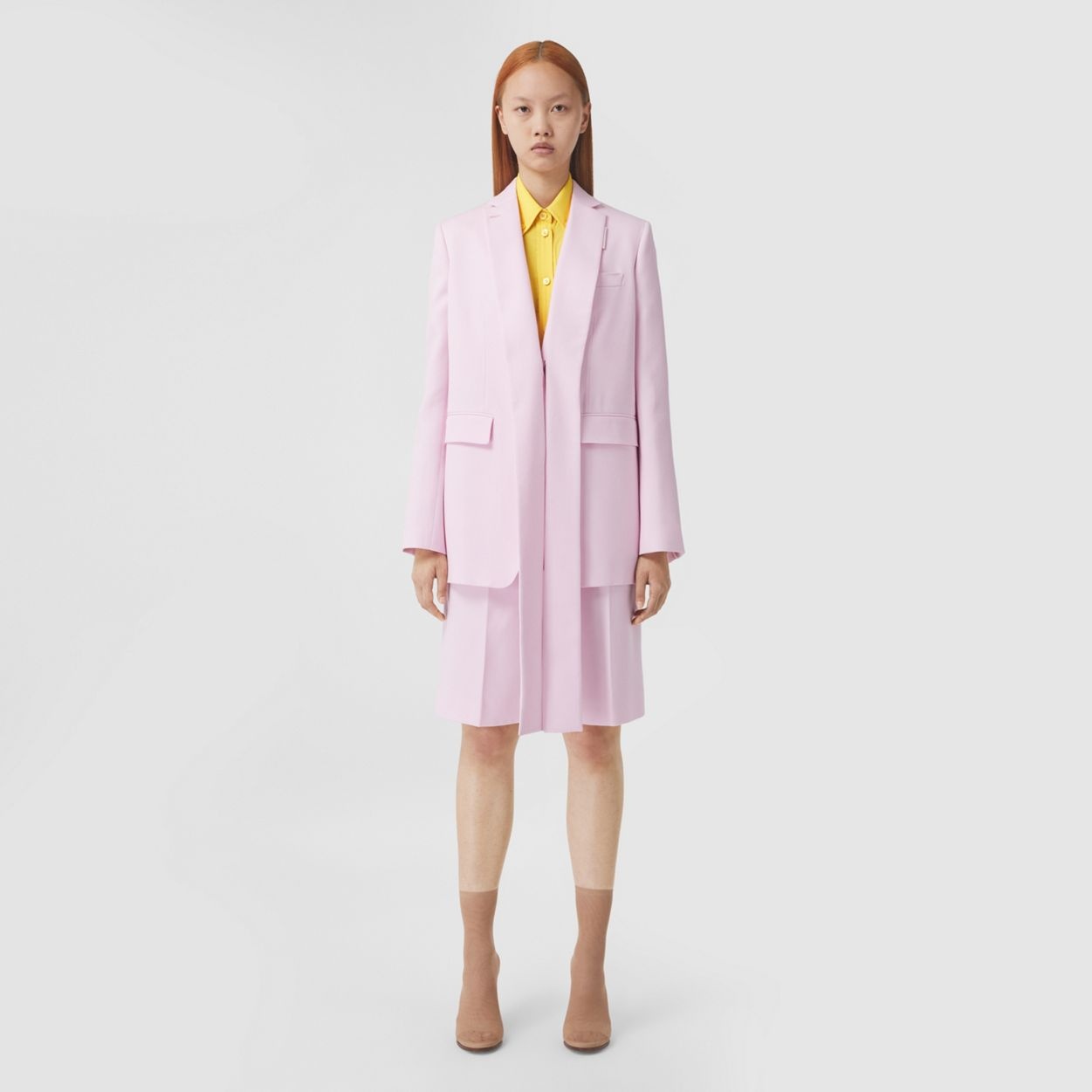 Exaggerated Lapel Wool Twill Tailored Jacket - 2