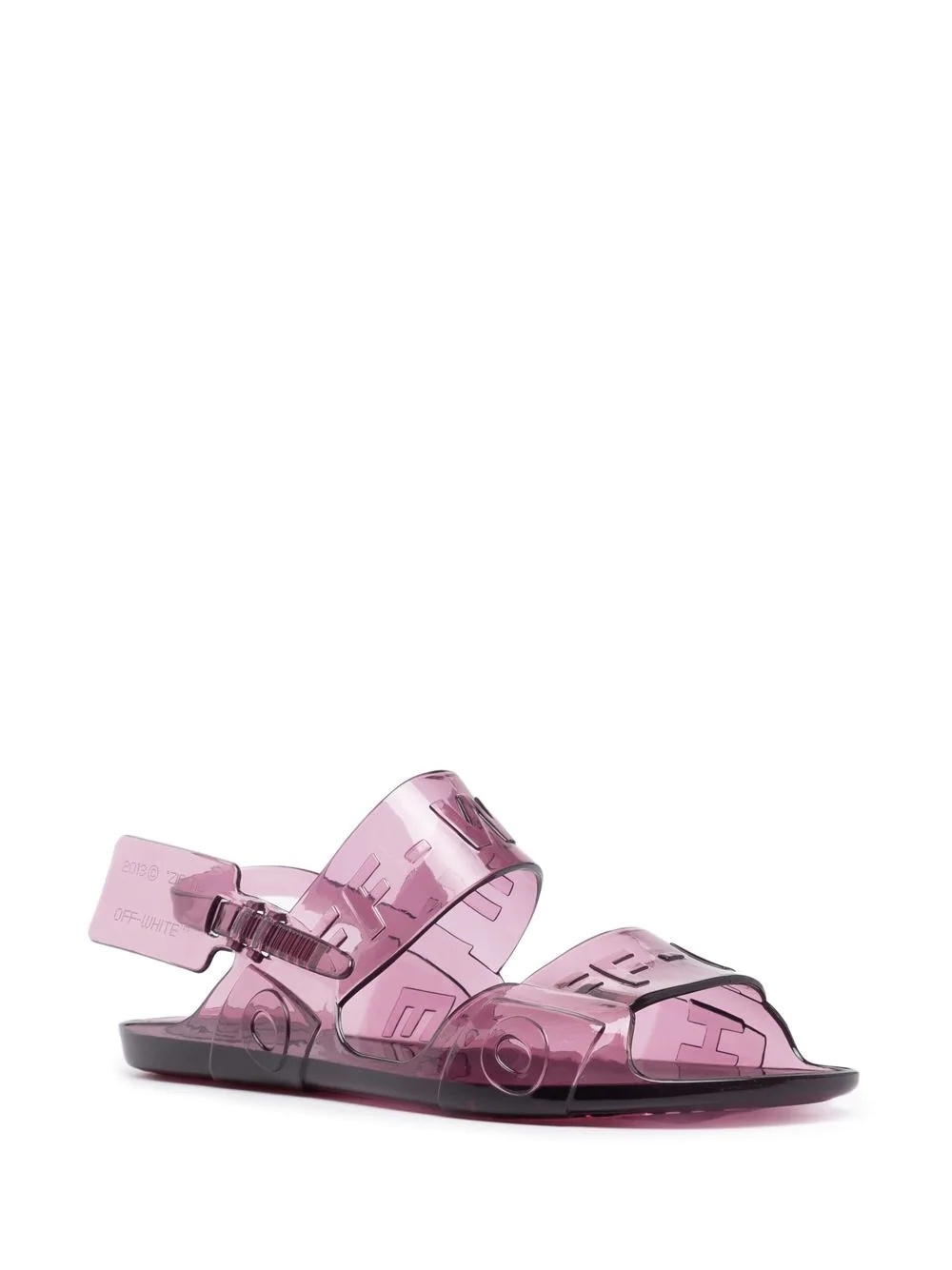 debossed-logo slingback sandals - 2