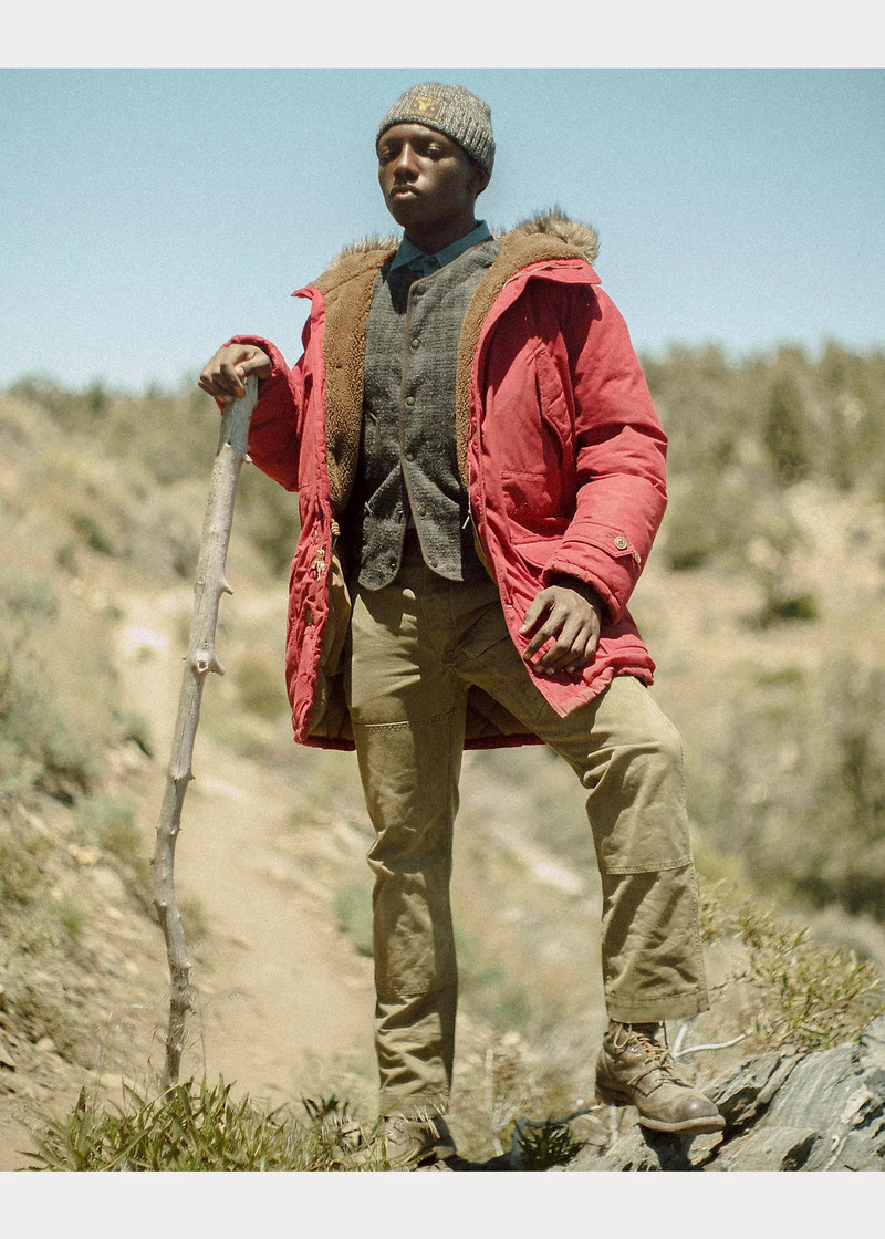 Faux-Fur-Trim Oilcloth Parka 7