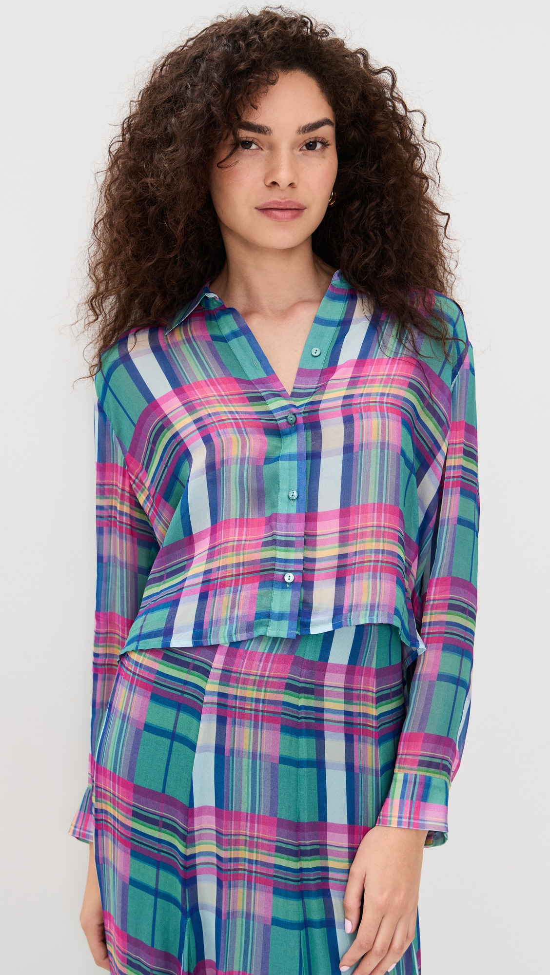 Cosette Crop High Low Shirt - 2