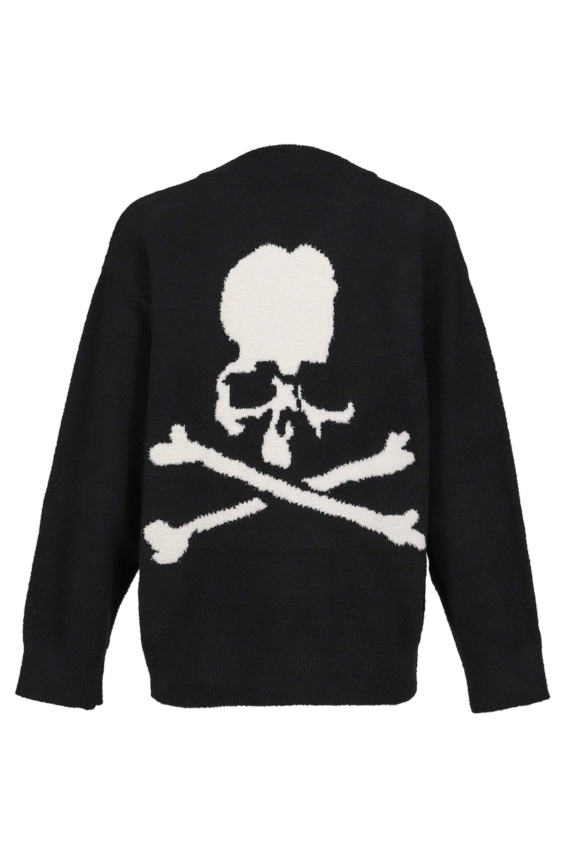 LOUNGE CARDIGAN / BLK X WHT - 2