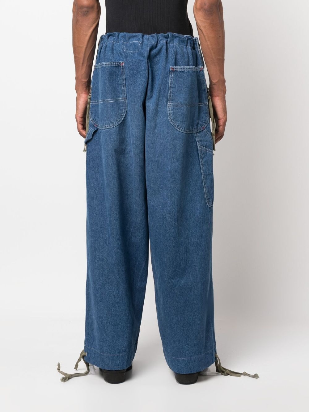 hybrid loose-fit drawstring jeans - 4