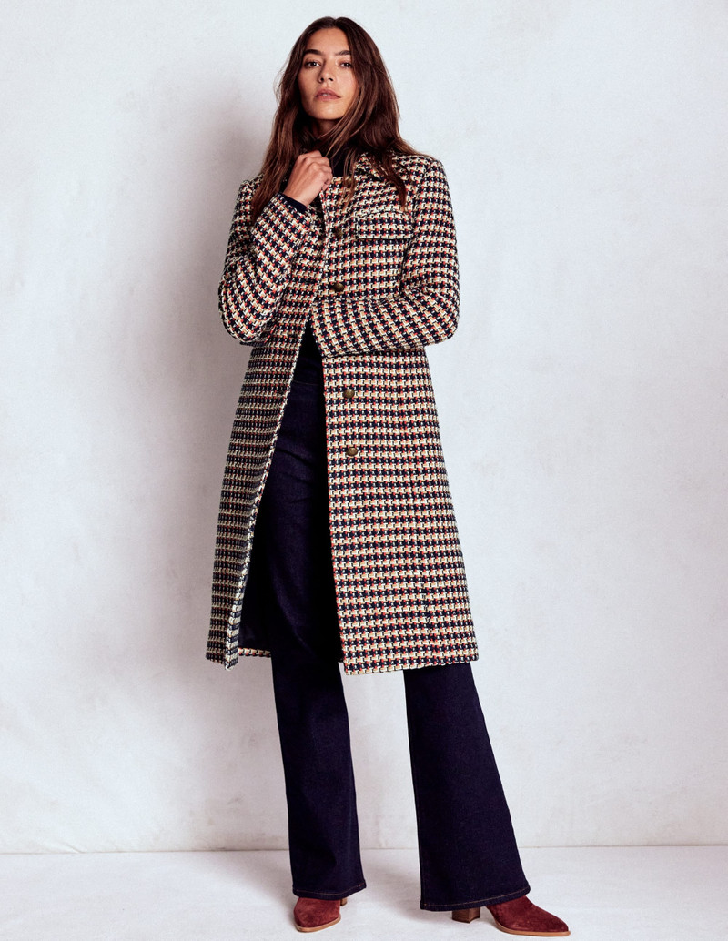 Pocket Detail Coat-Camel, Navy Red 5