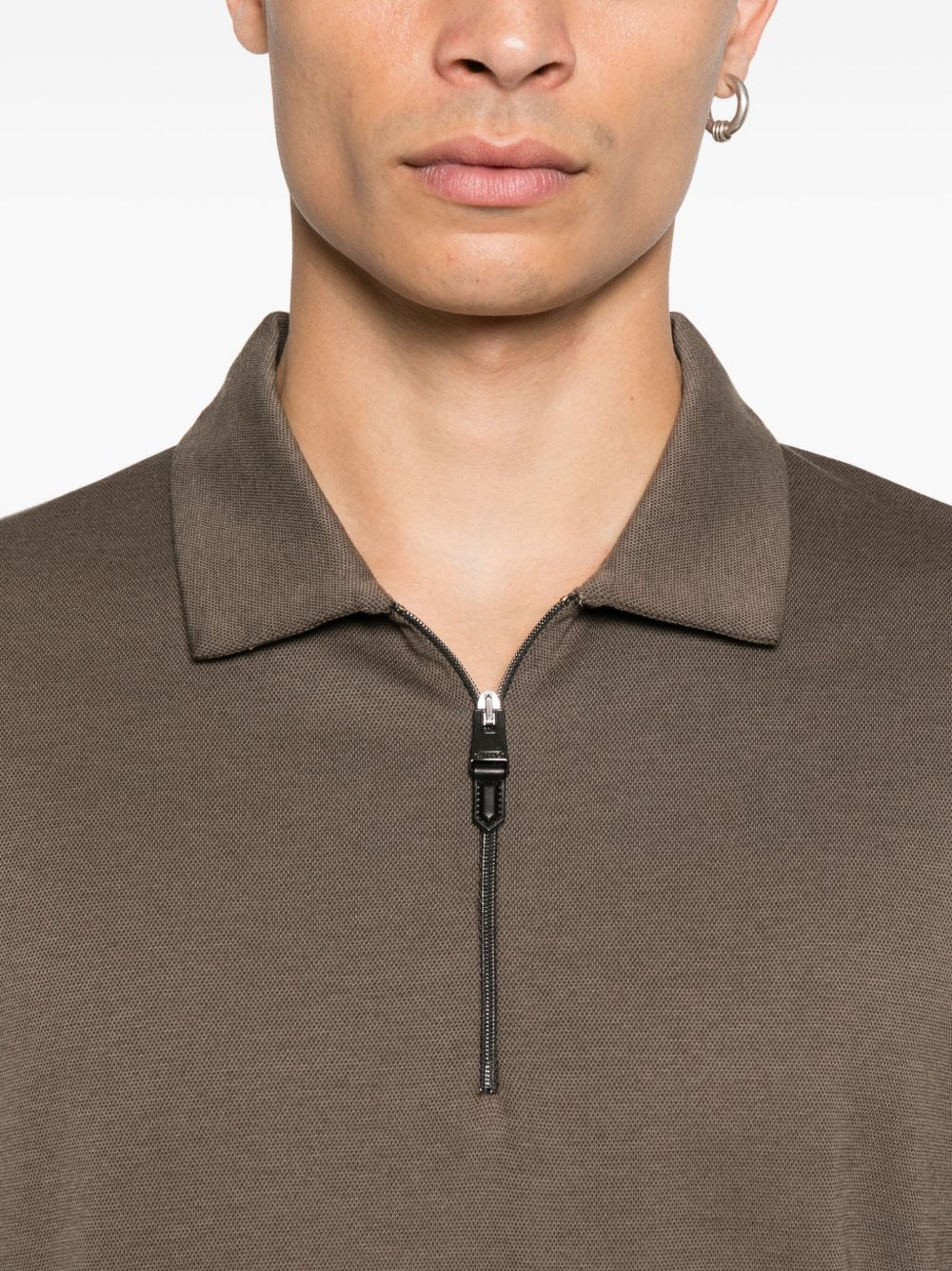 zip-neck long-sleeve sweater - 5
