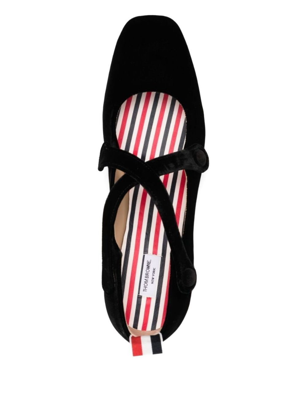 CRISS CROSS BUTTONS THOM JOHN W/ 40MM BLOCK HEEL IN VELVET - 3