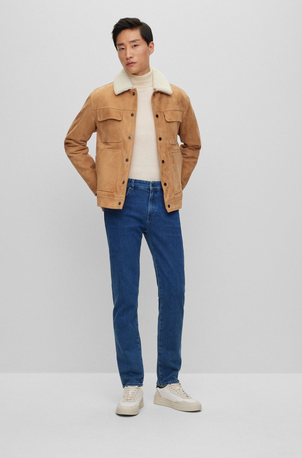 SLIM-FIT JEANS IN BLUE ITALIAN DENIM - 3