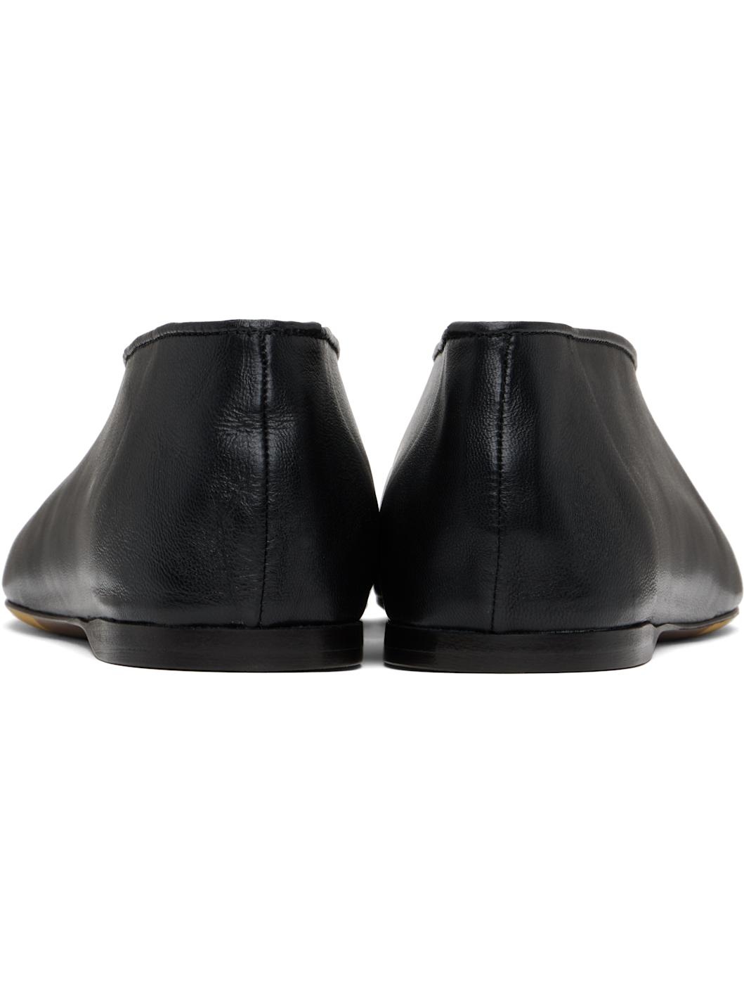 Black Duck Nappa Ballerina Flats - 2