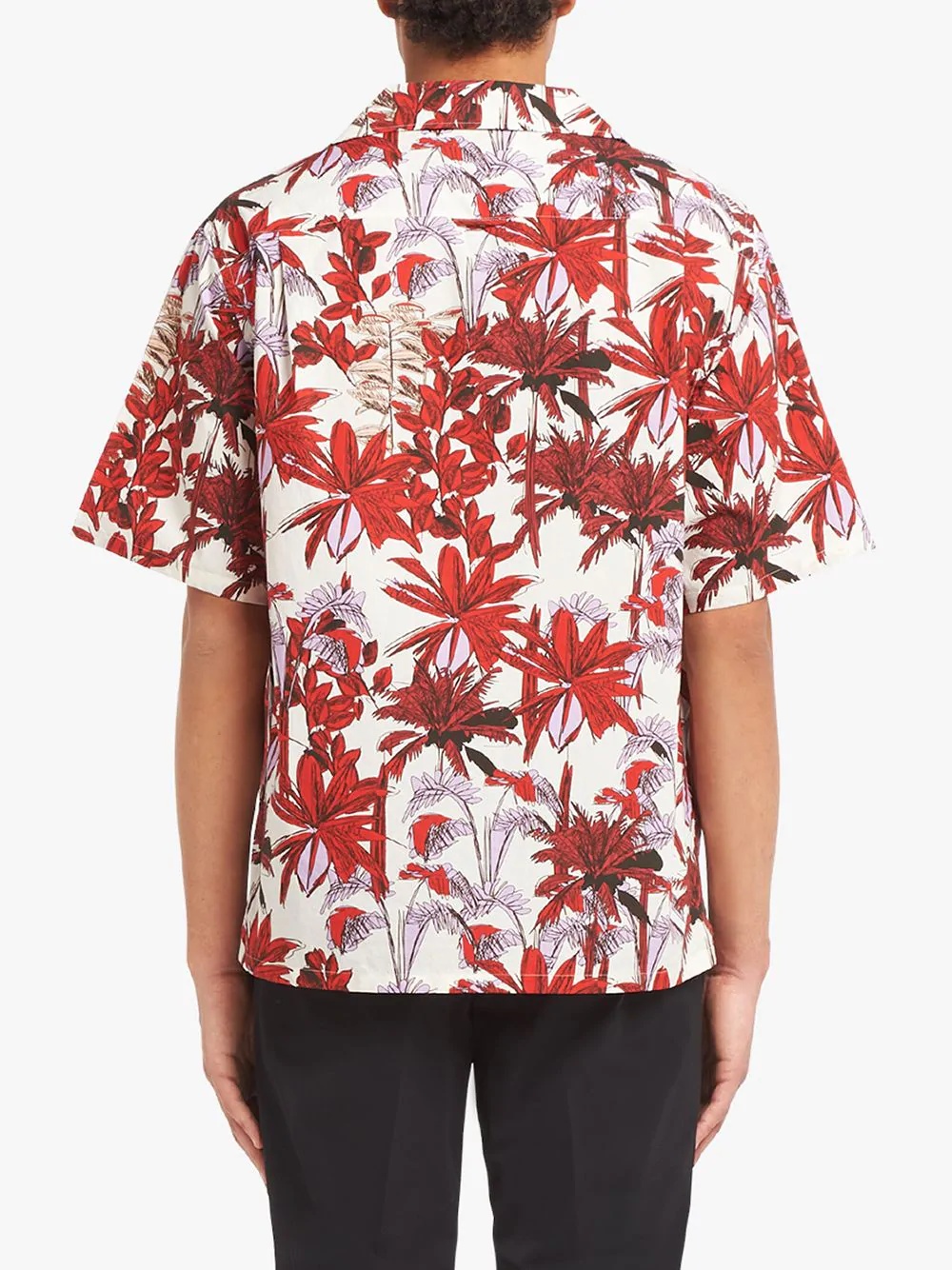 palm tree-printed shirt - 4