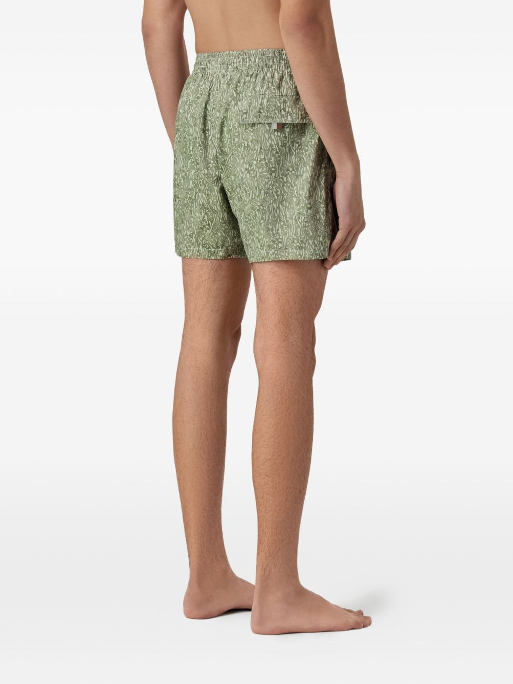printed drawstring swim shorts - 4