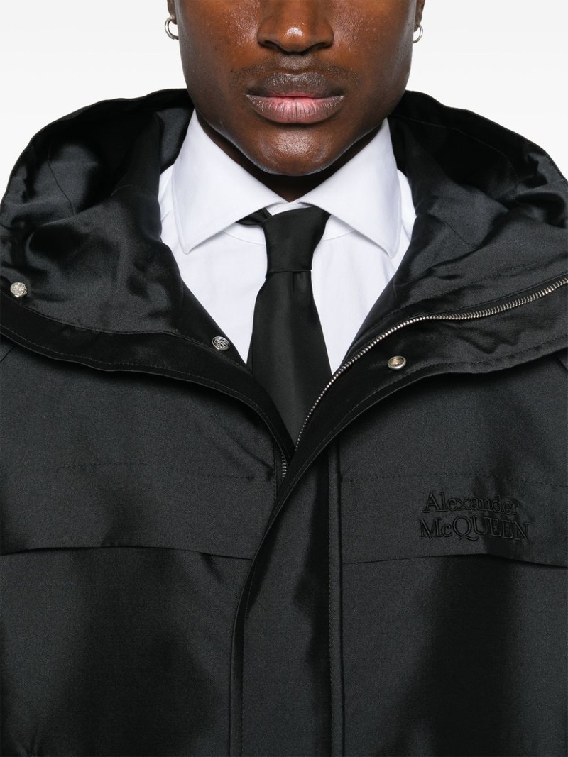 embroidered-logo jacket 5