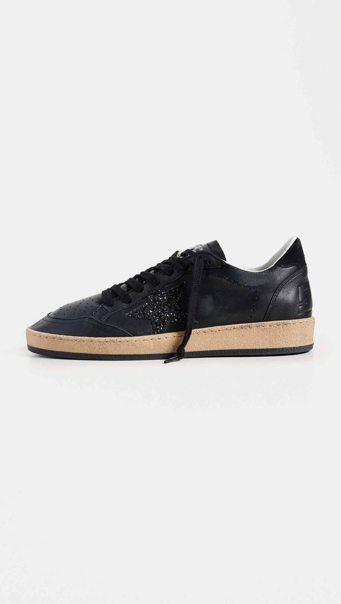 Ball Star Nappa Upper Glitter Star Suede Heel Sneakers - 6