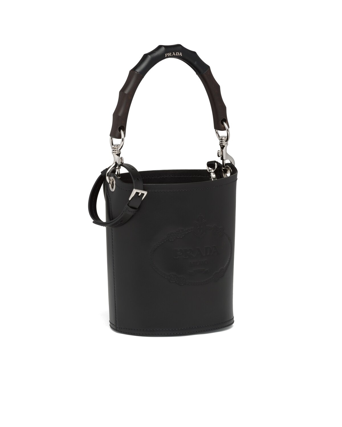 Leather Prada Tambour Bucket Bag - 3