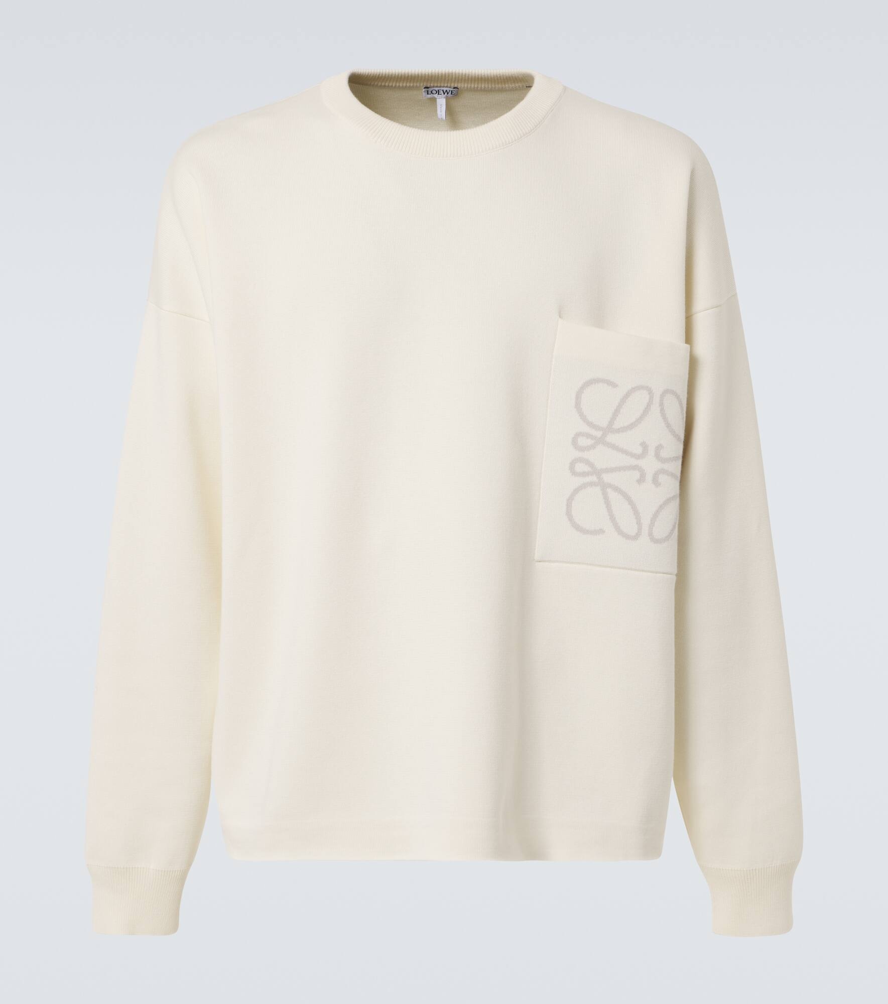 Anagram cotton-blend sweatshirt - 1