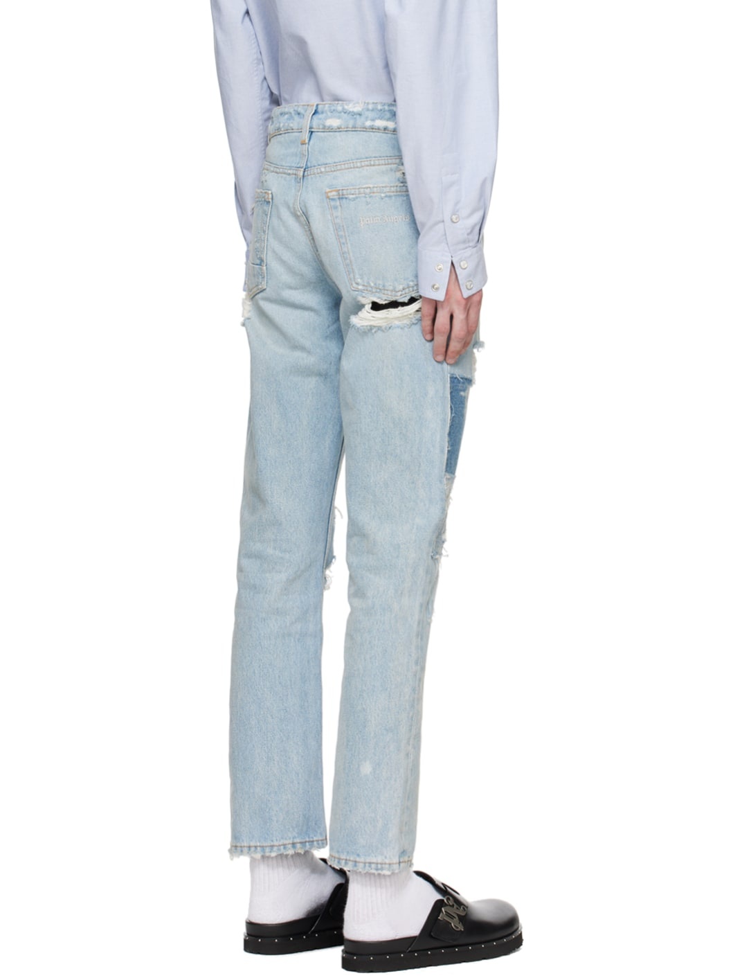 Blue Destroyed Jeans - 3
