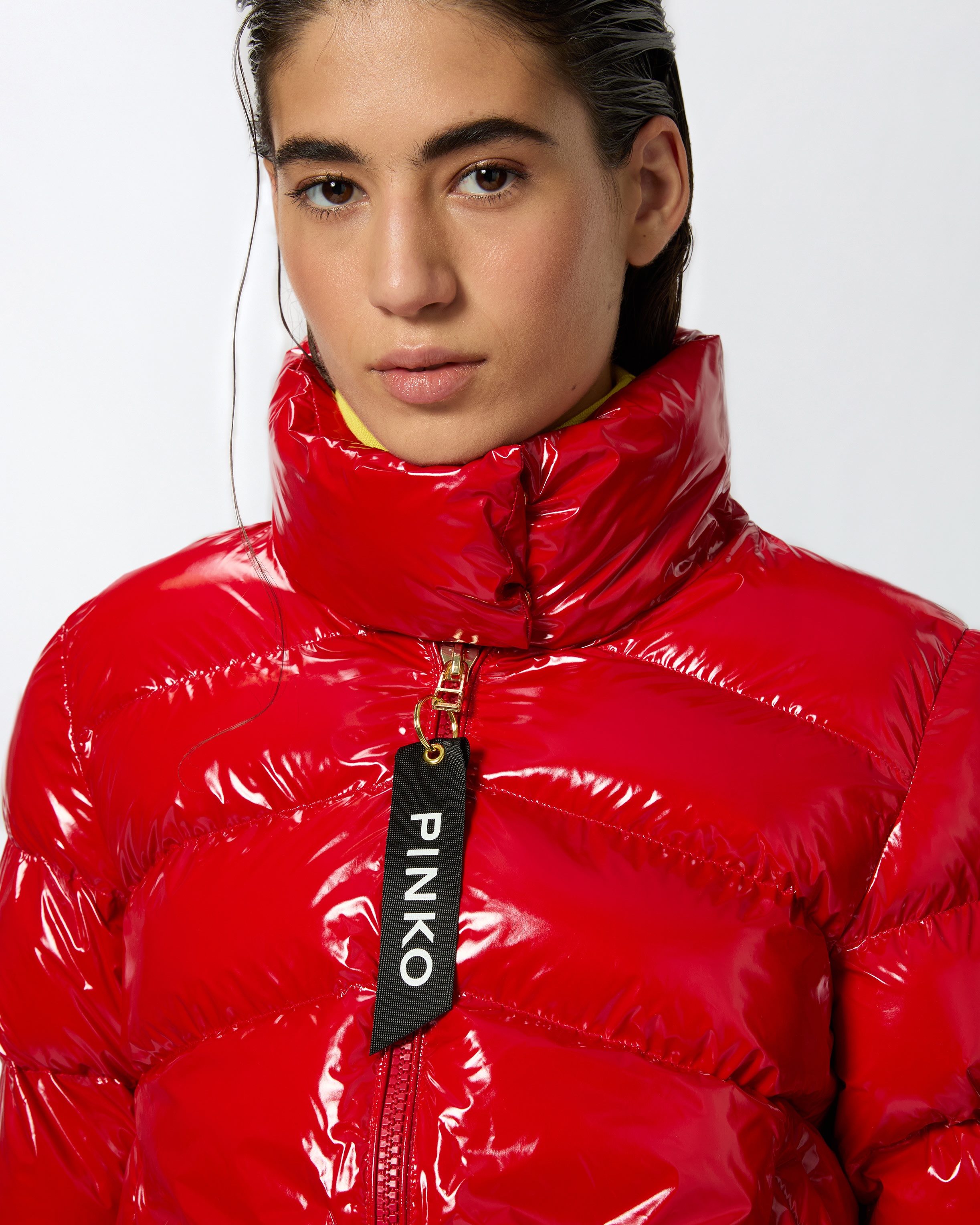 PADDED CRYSTAL NYLON PEA JACKET - 5