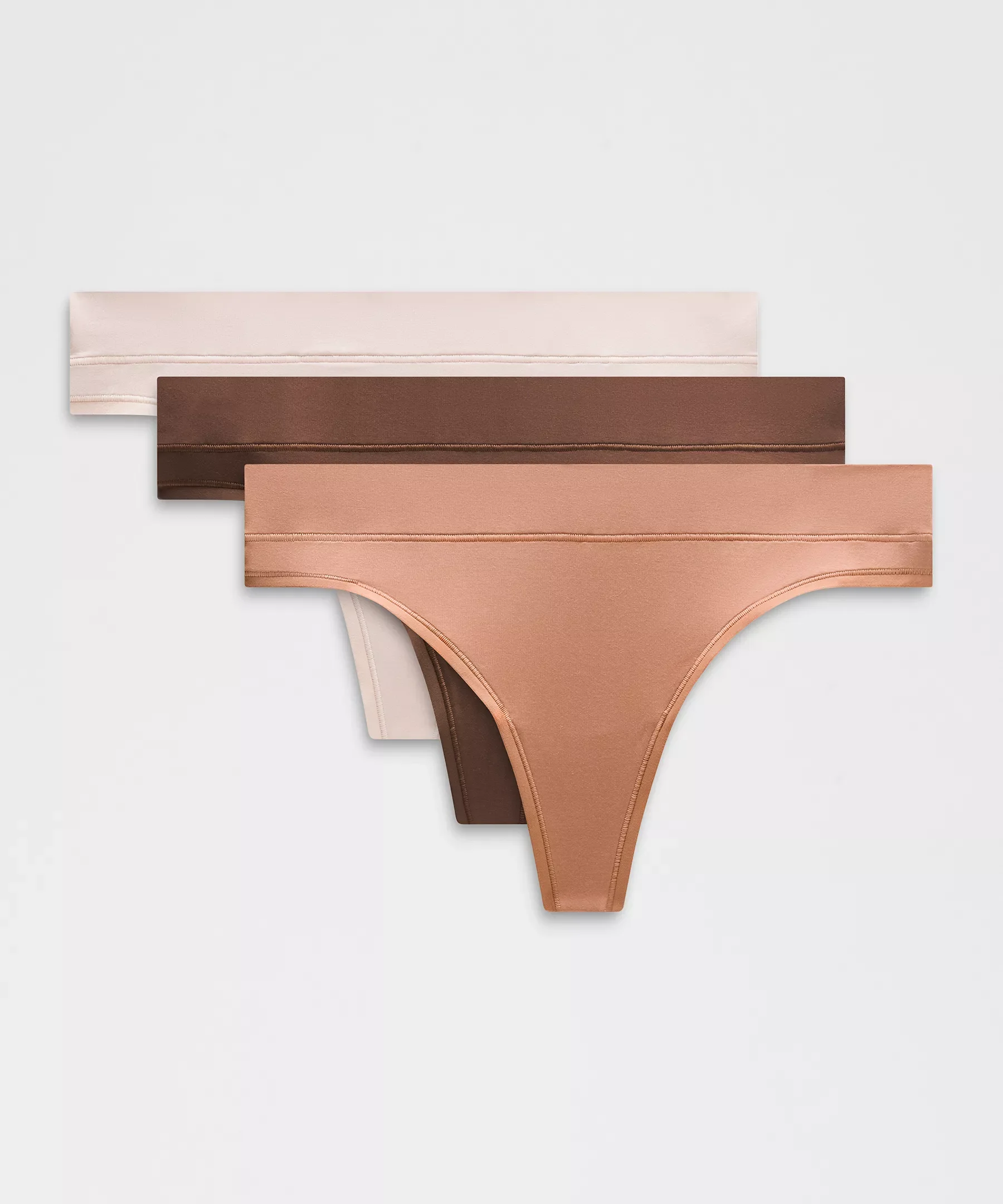 UnderEase Mid-Rise Thong Underwear *3 Pack - 1