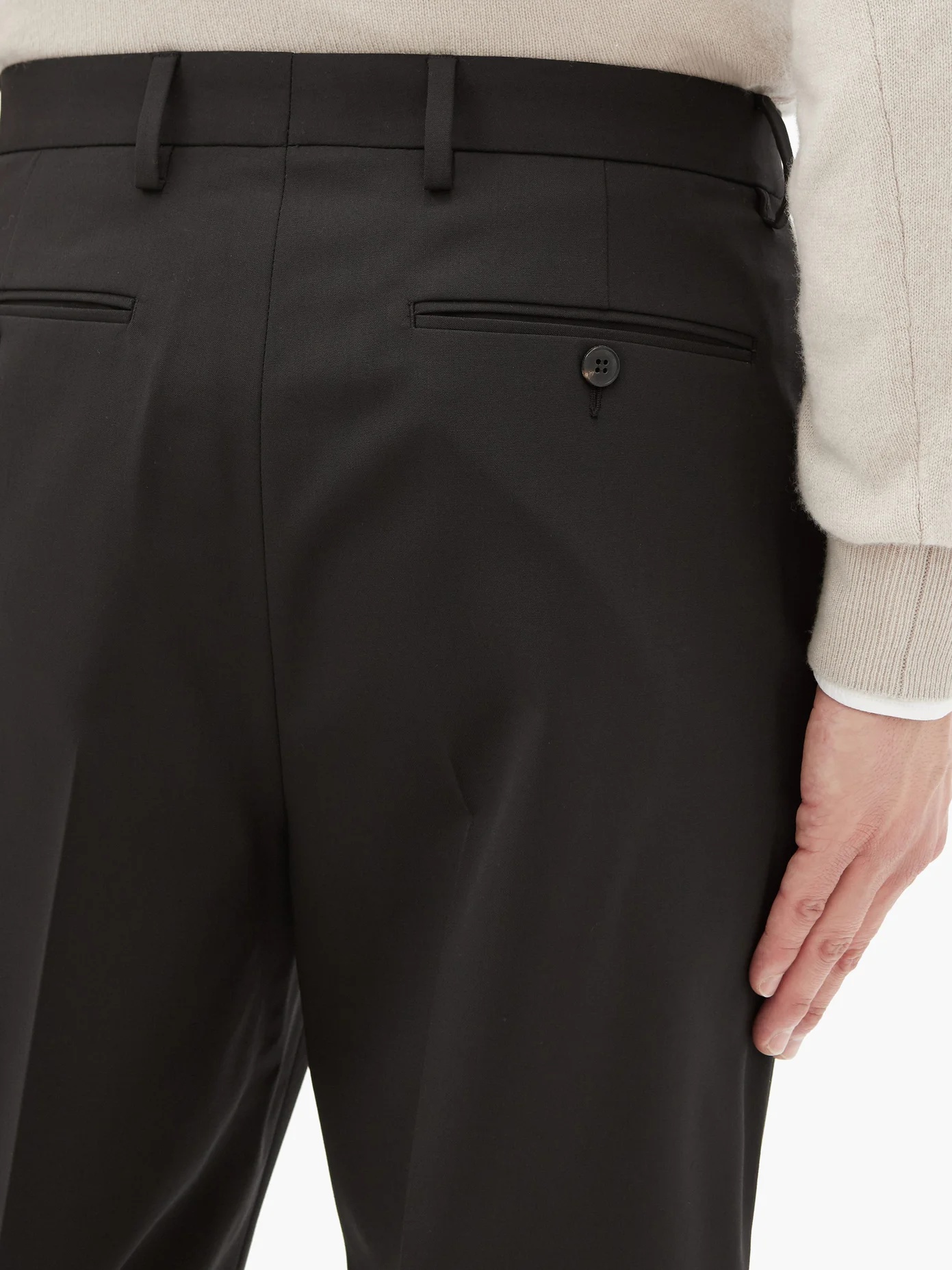 Belted straight-leg trousers - 3