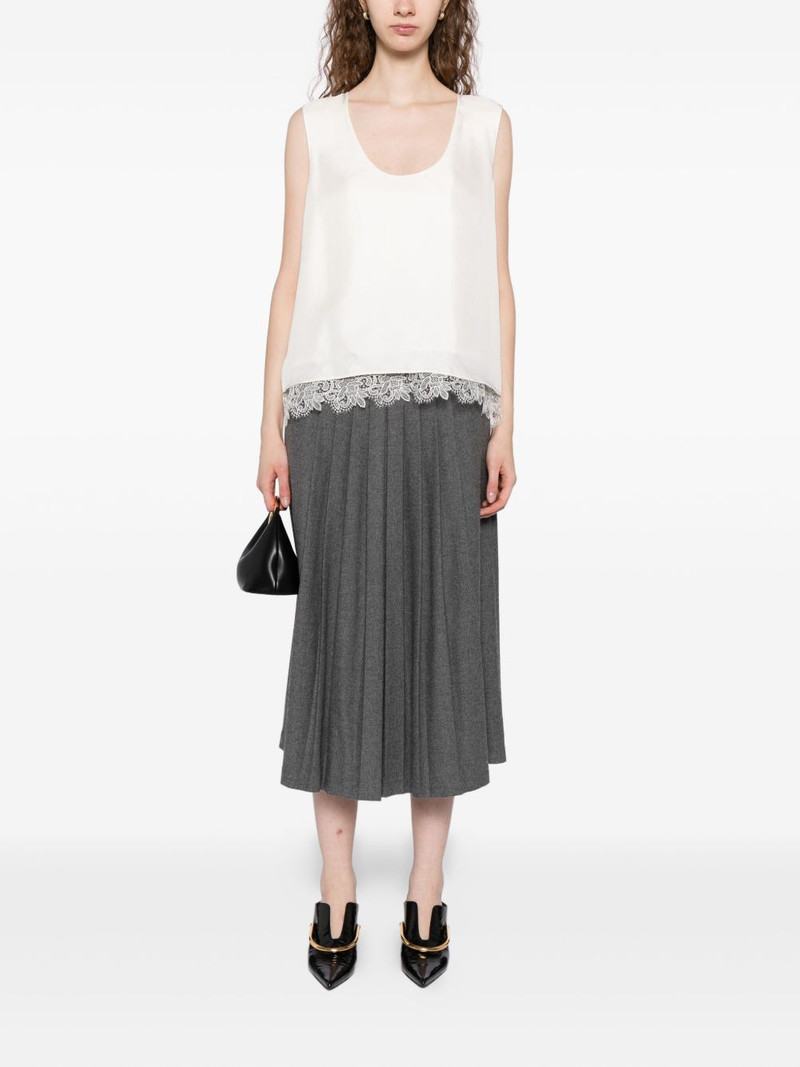 RÓHE lace-trimmed silk top outlook