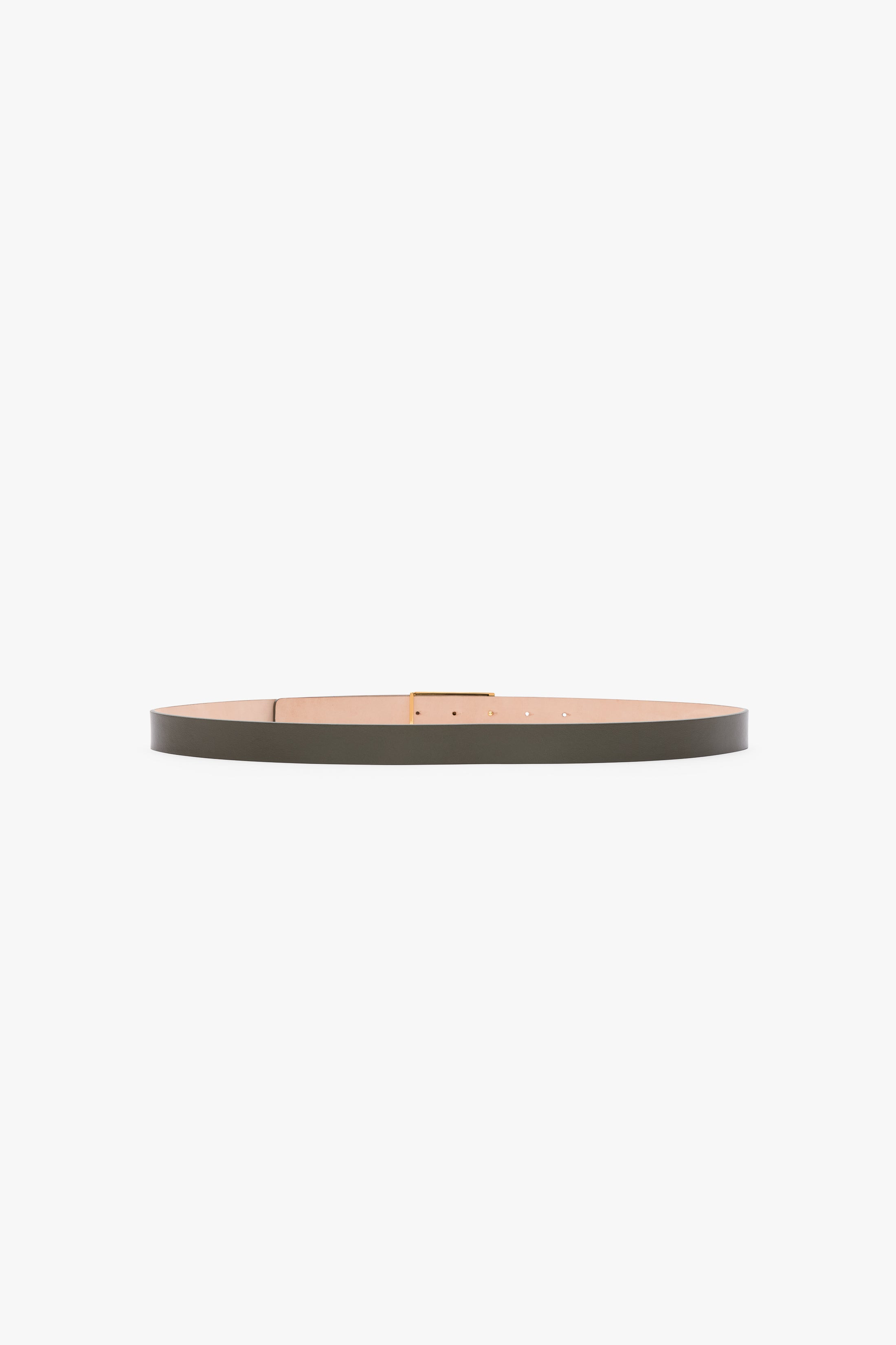 Dorian Belt In Dark Olive Smooth Leather - 4