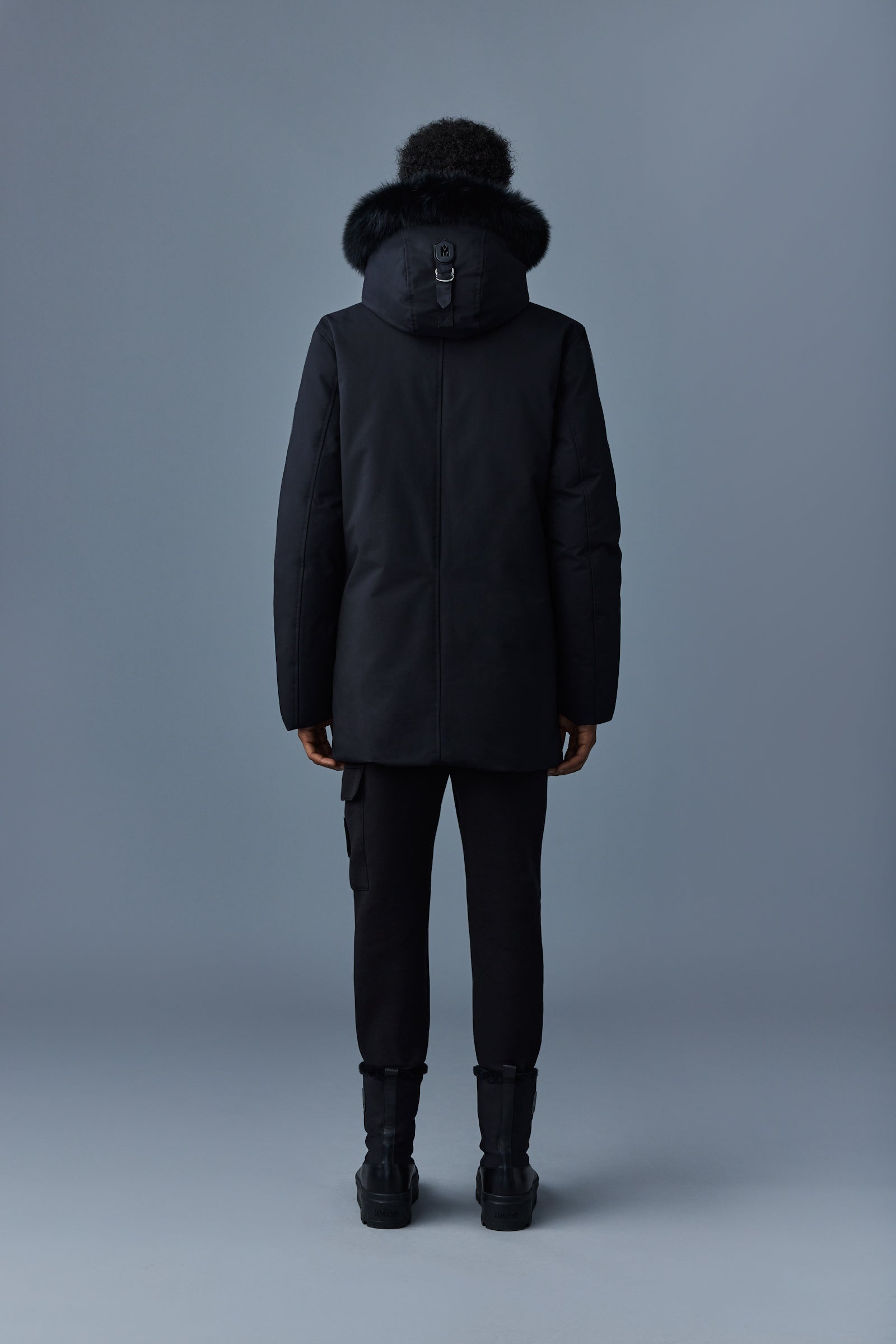 EDWARD 2-in-1 down parka with hooded bib and blue fox fur - 4