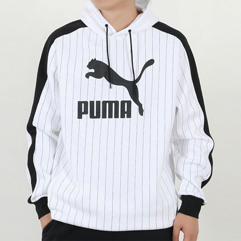 PUMA Pinstripe Stripes Sweatshirt White 530179-02 - 3